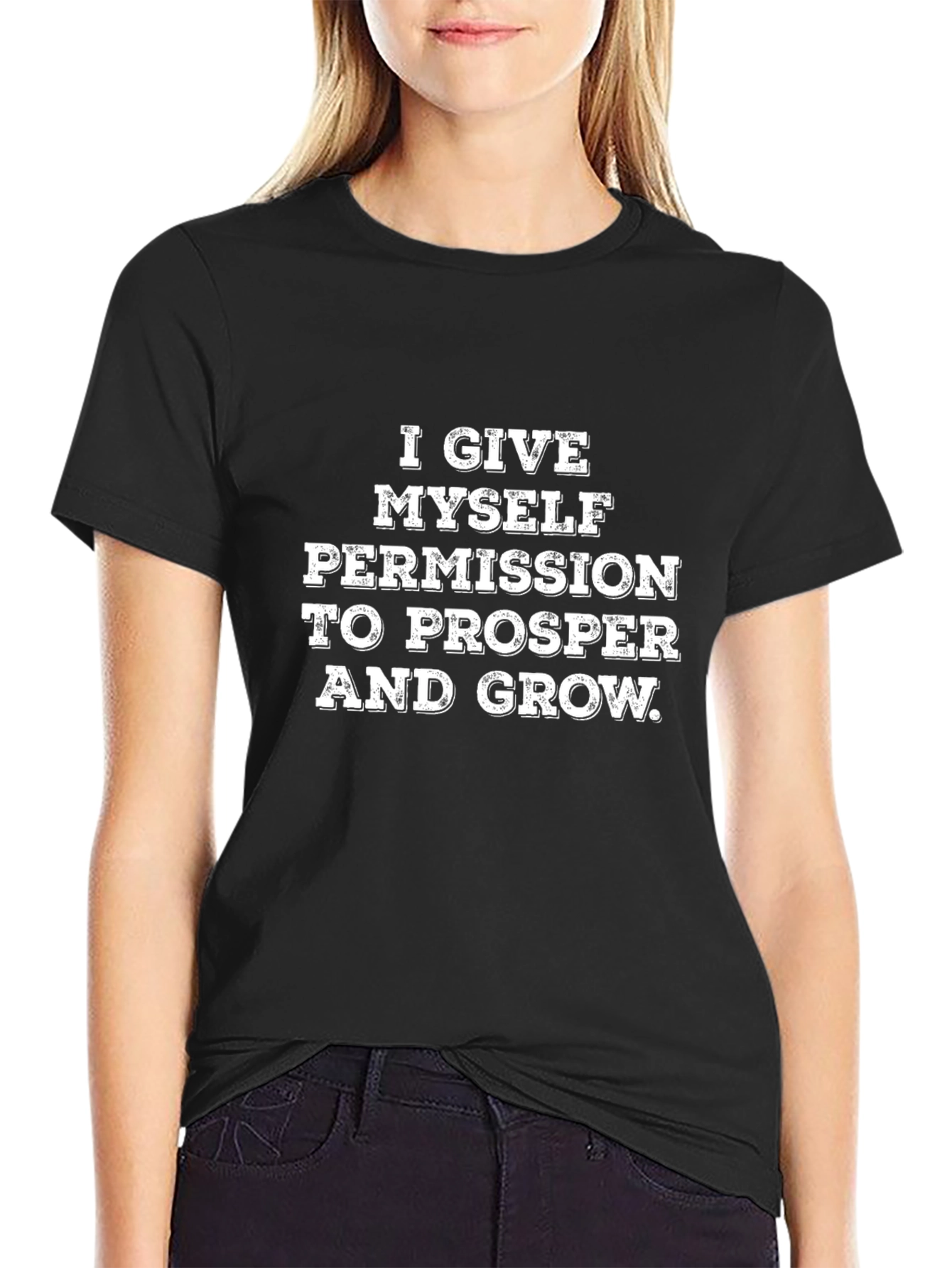 Motivational Graphic Tee - I Give Myself Permission