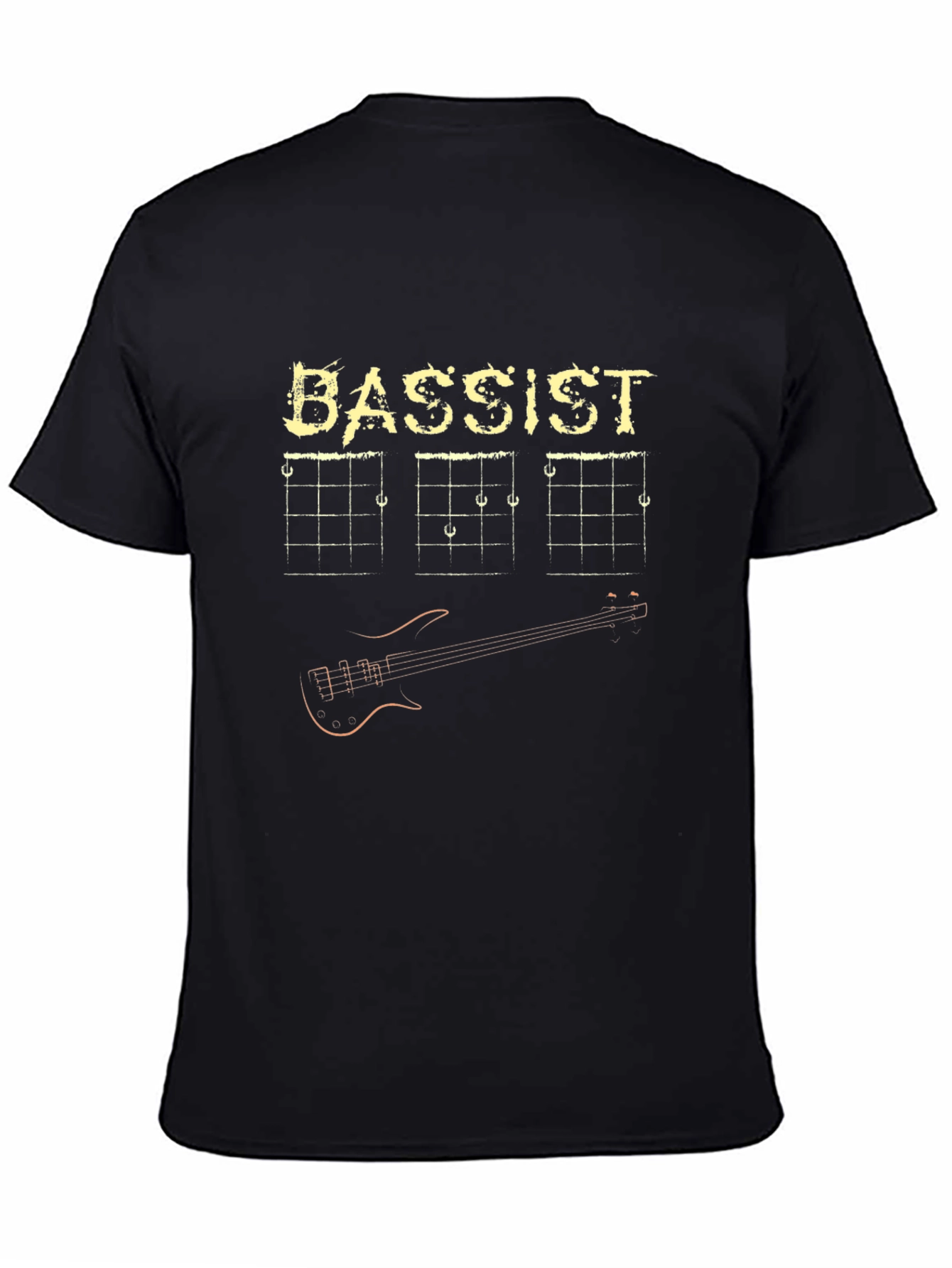 Bassist Guitar Chord Black T-Shirt