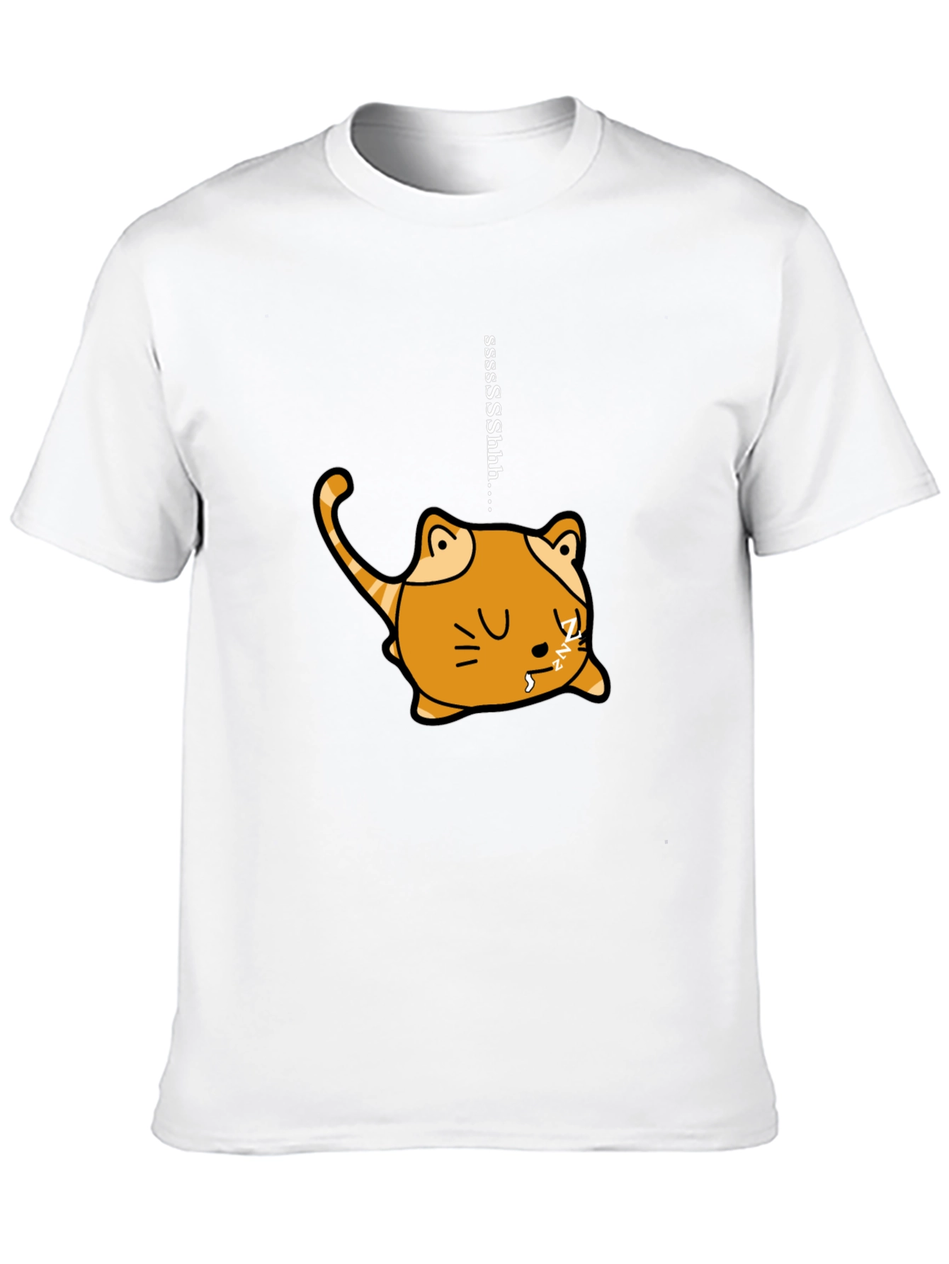 Sleeping Cat Graphic Tee - Funny & Cute
