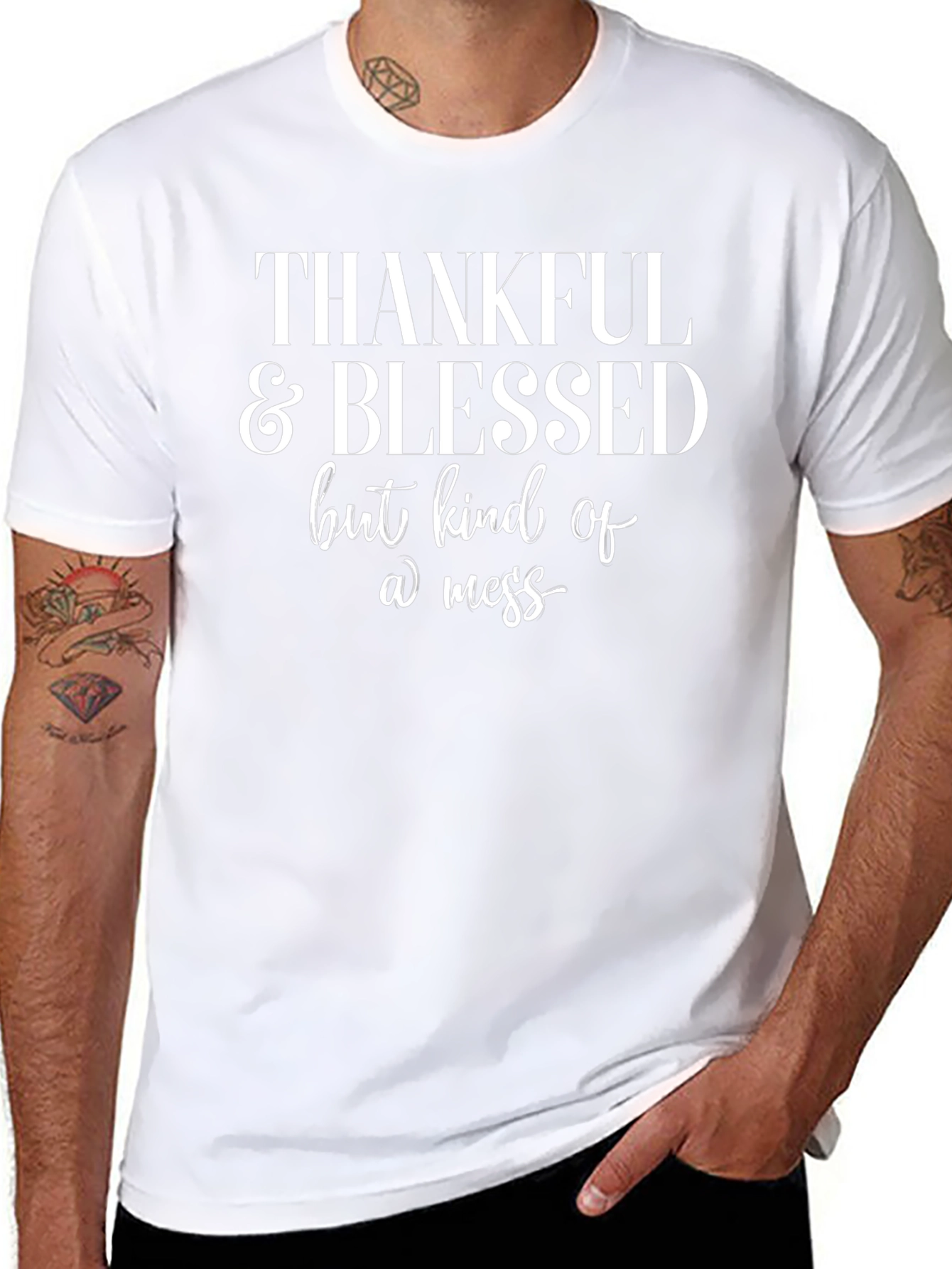 Thankful & Blessed Graphic T-Shirt