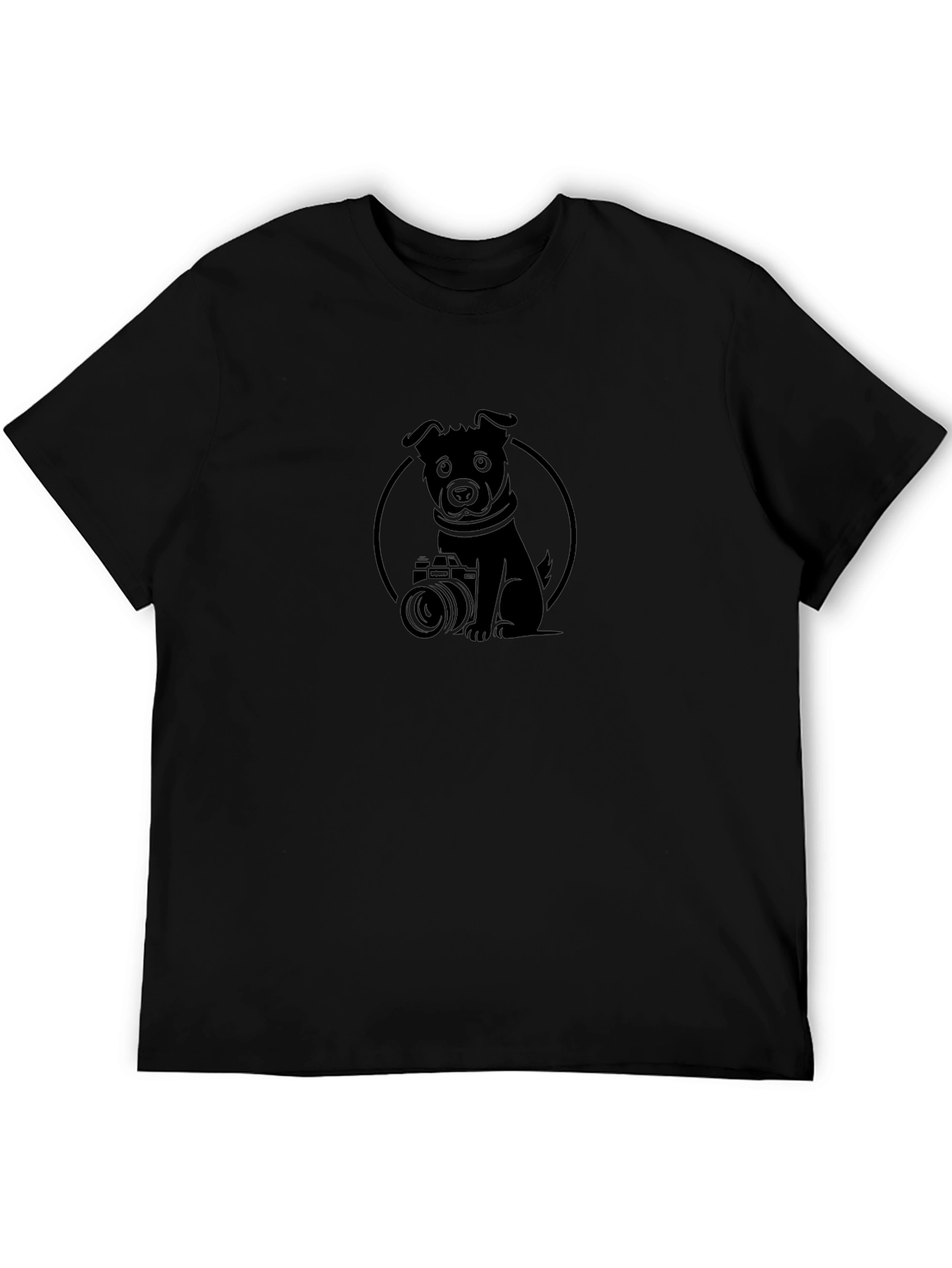 Dog Photographer Graphic Tee - Black