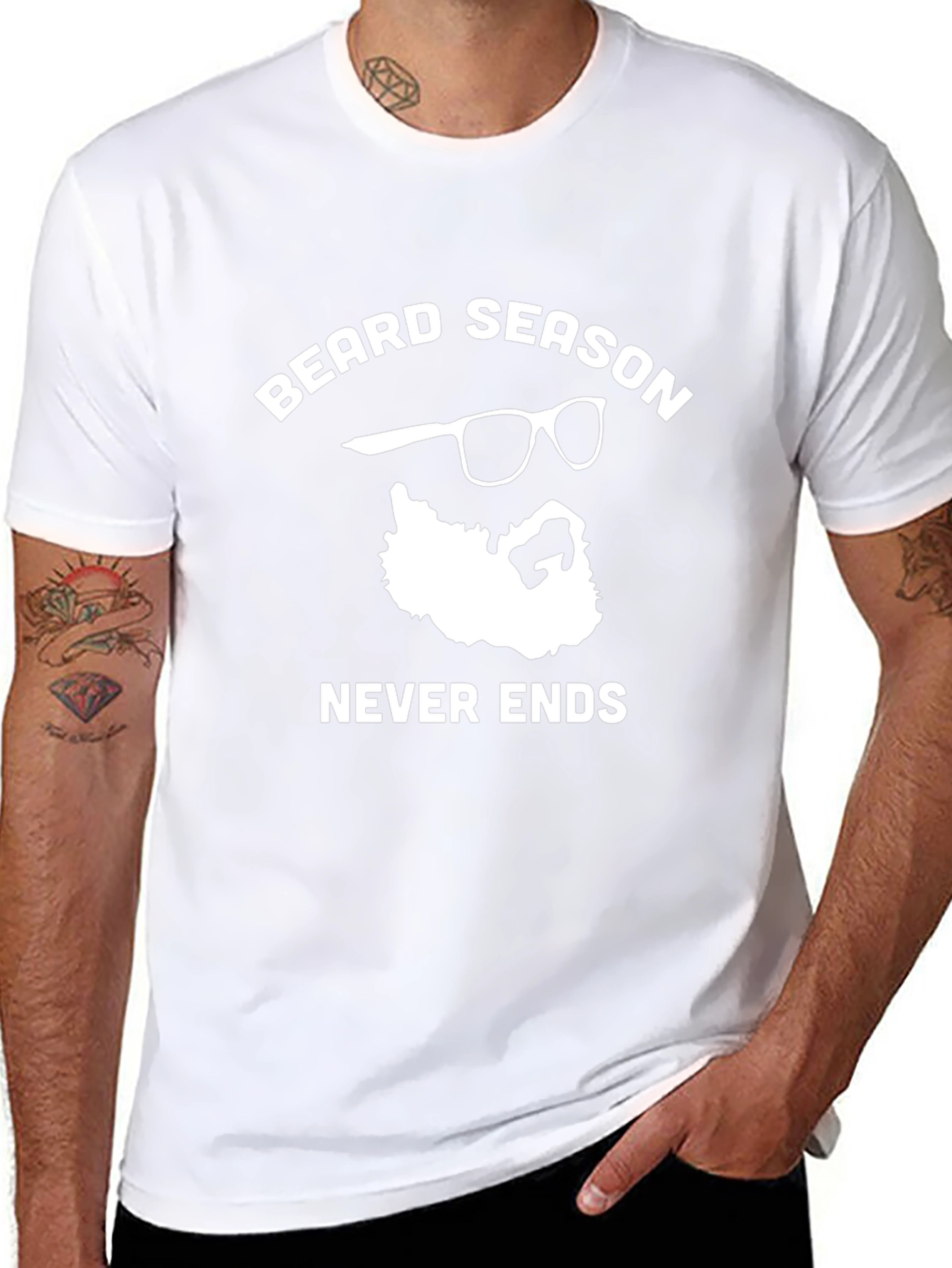 Beard Season Never Ends Graphic Tee