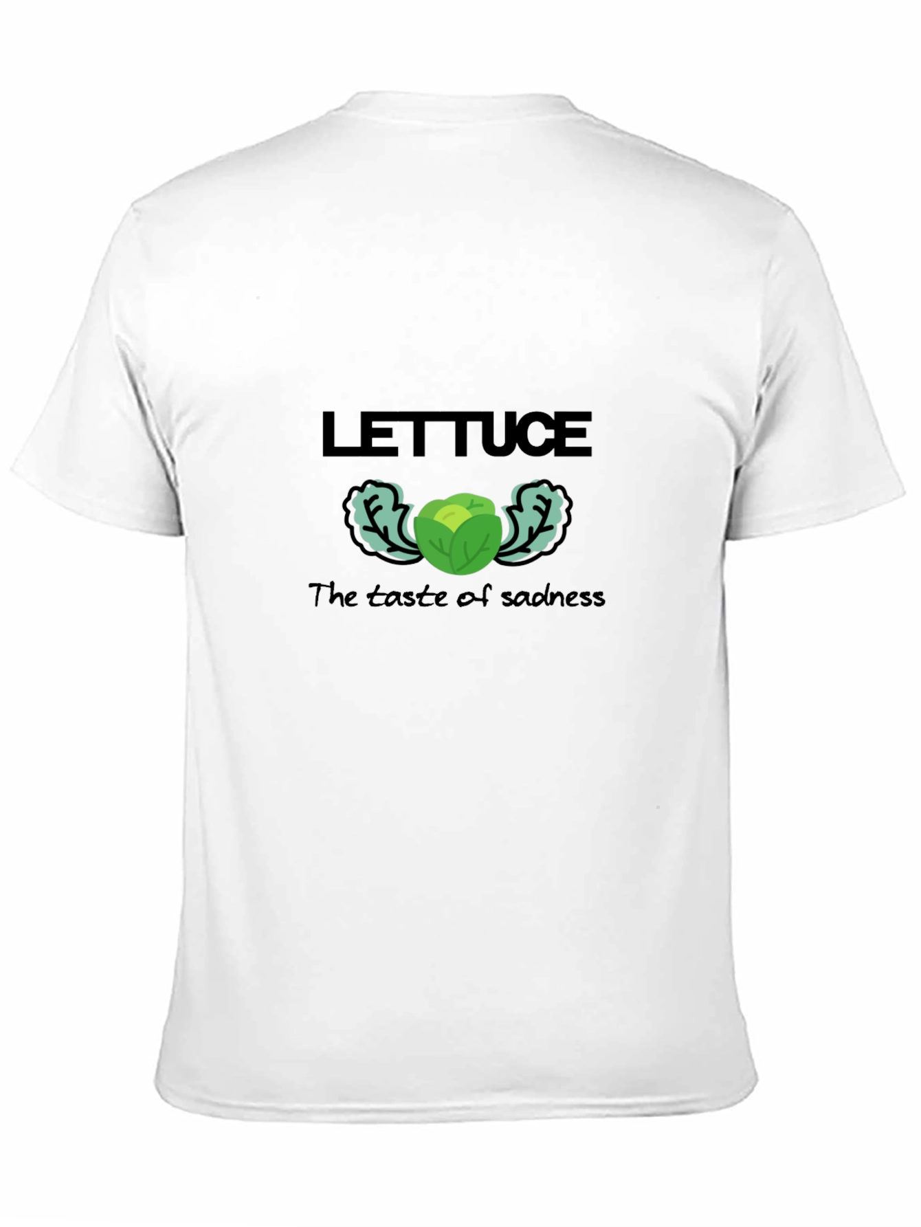 Lettuce: The Taste of Sadness Black Graphic T-Shirt