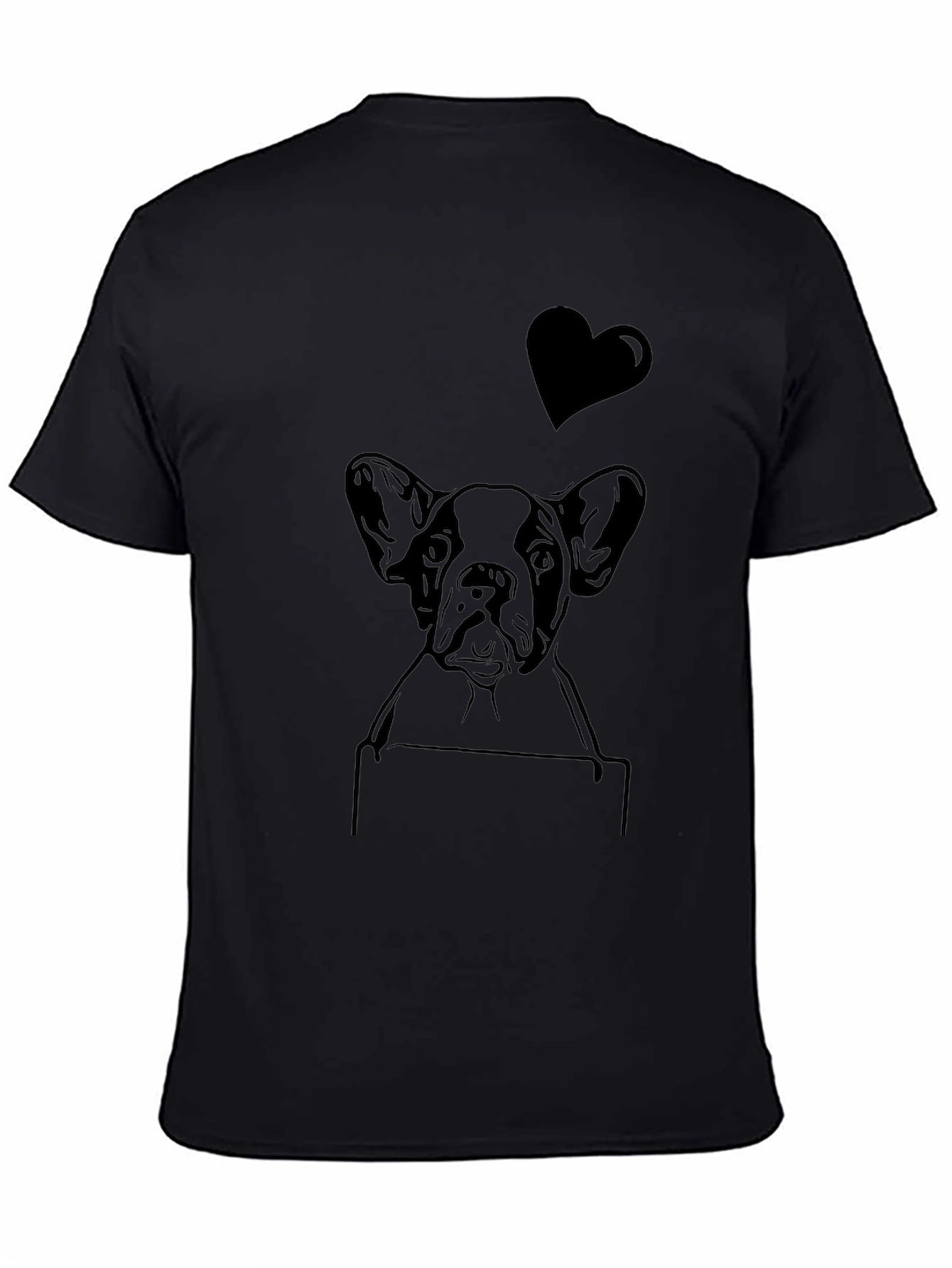 Dog Lover T-Shirt: French Bulldog Heart Tee