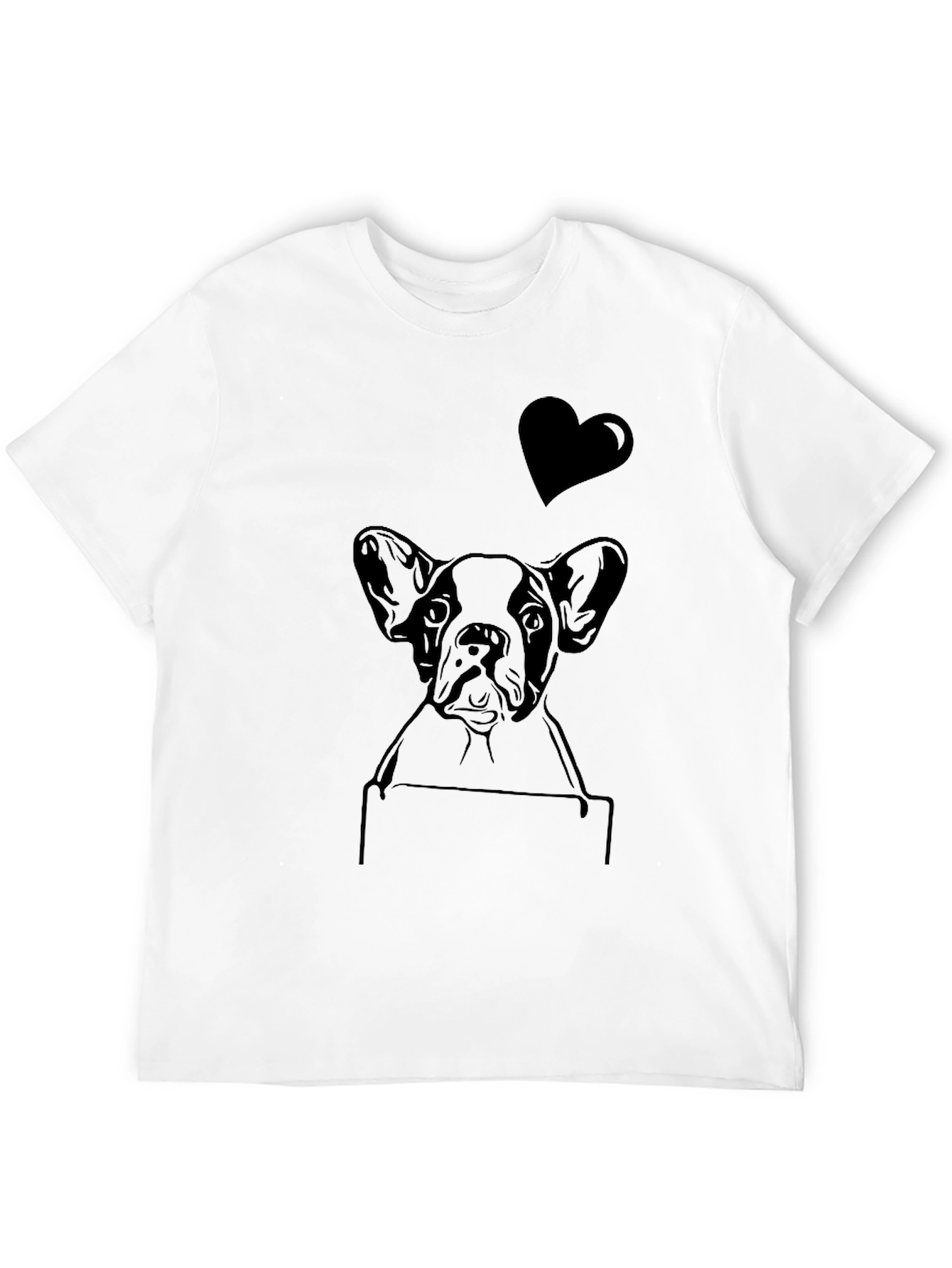 Dog Lover T-Shirt: French Bulldog Heart Tee