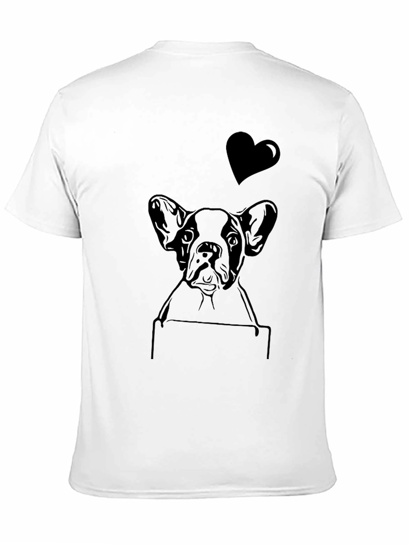 Dog Lover T-Shirt: French Bulldog Heart Tee