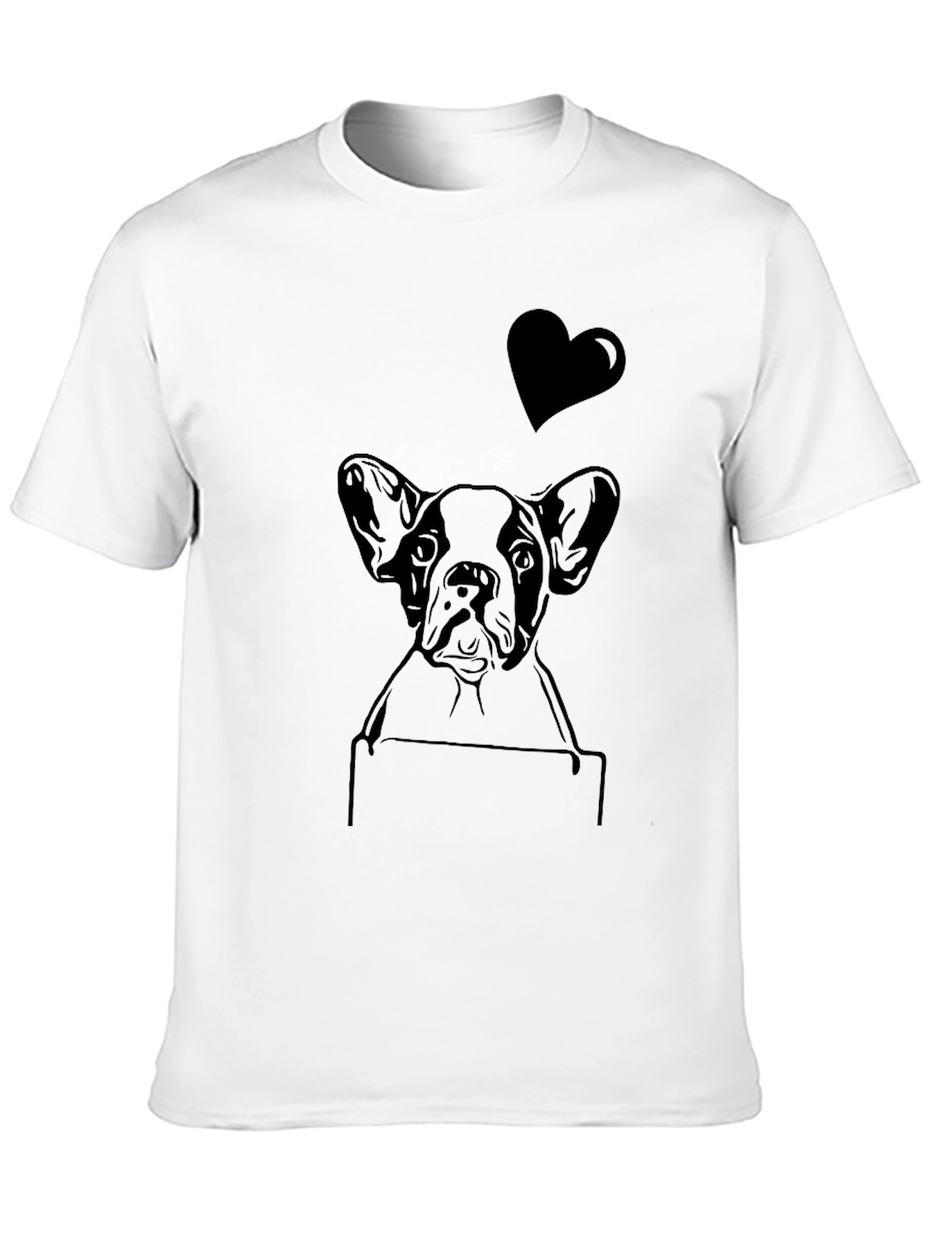 Dog Lover T-Shirt: French Bulldog Heart Tee
