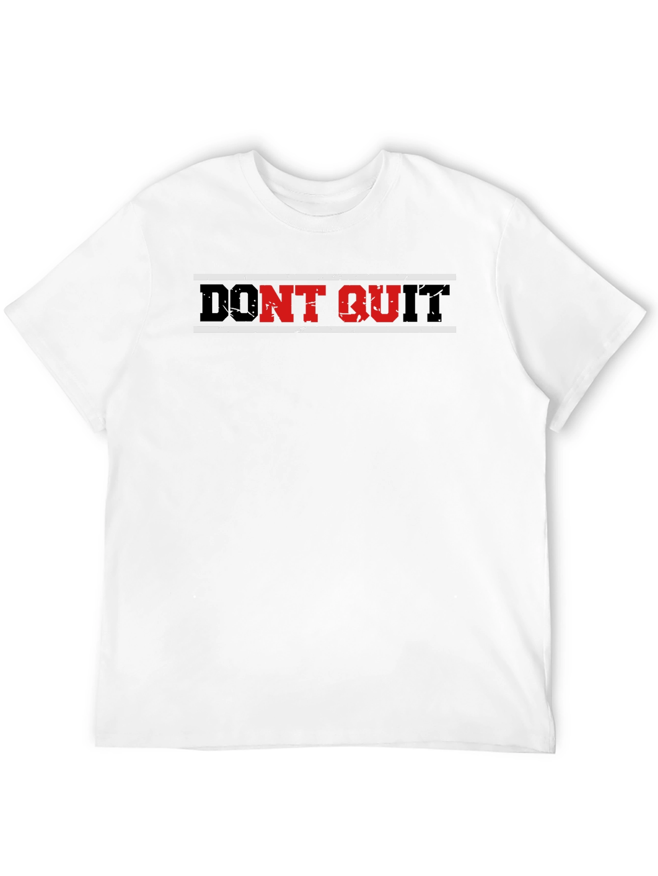 Dont Quit Graphic Print Mens Black T-Shirt