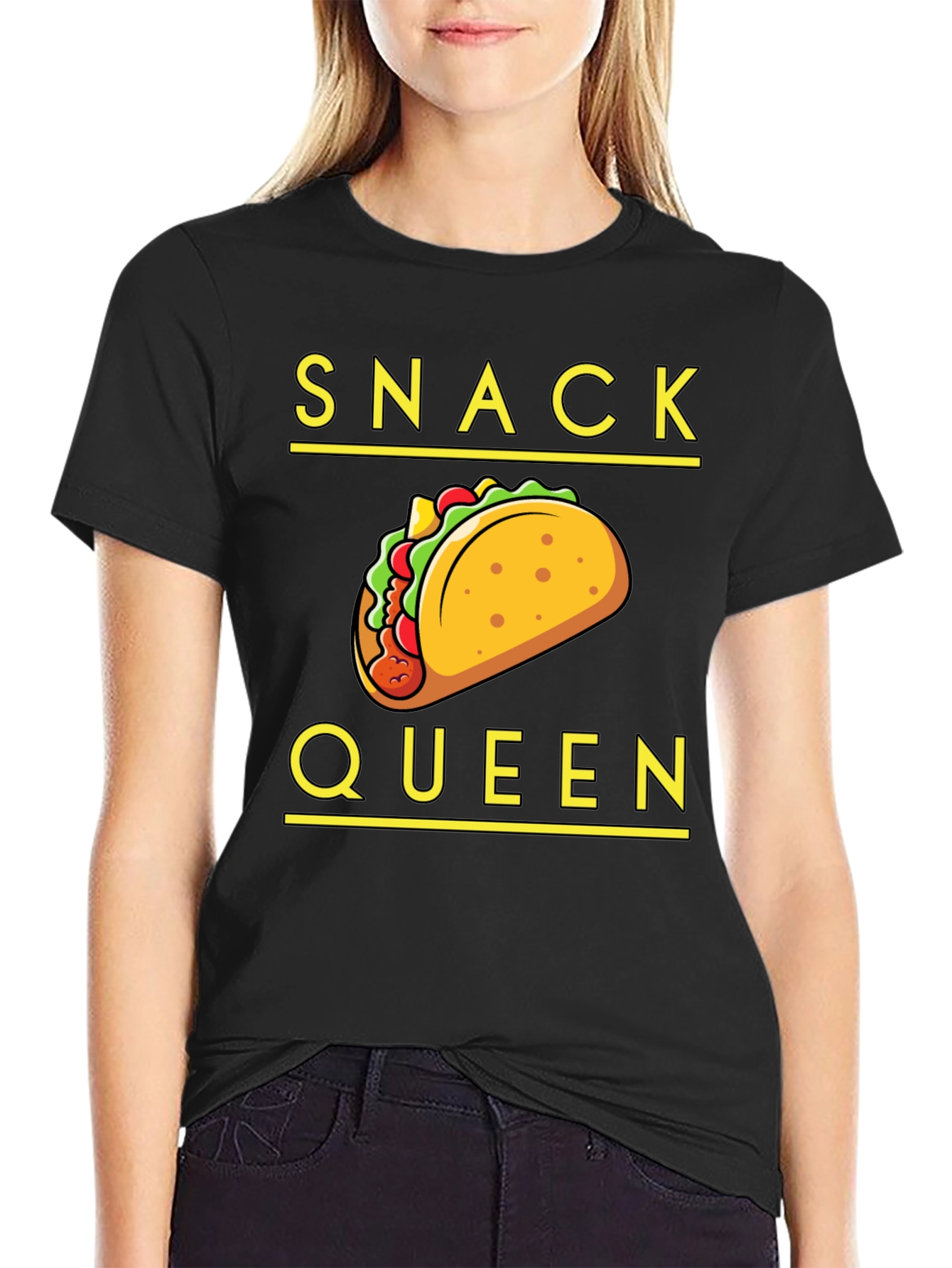 Snack Queen Taco Graphic T-Shirt - Fun Foodie Tee