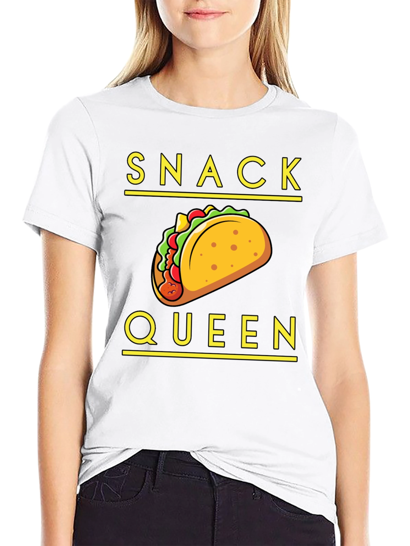 Snack Queen Taco Graphic T-Shirt - Fun Foodie Tee