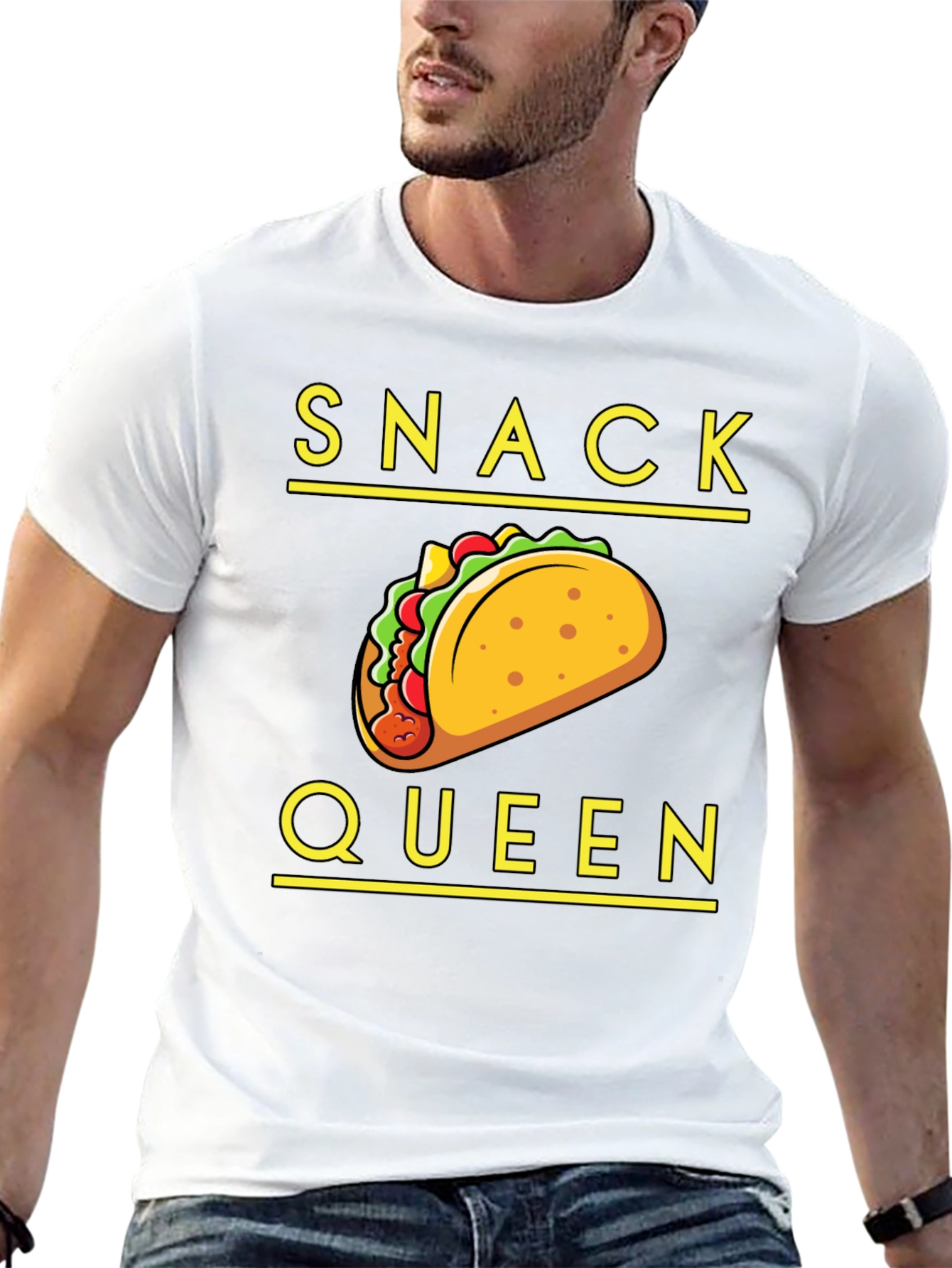 Snack Queen Taco Graphic T-Shirt - Fun Foodie Tee