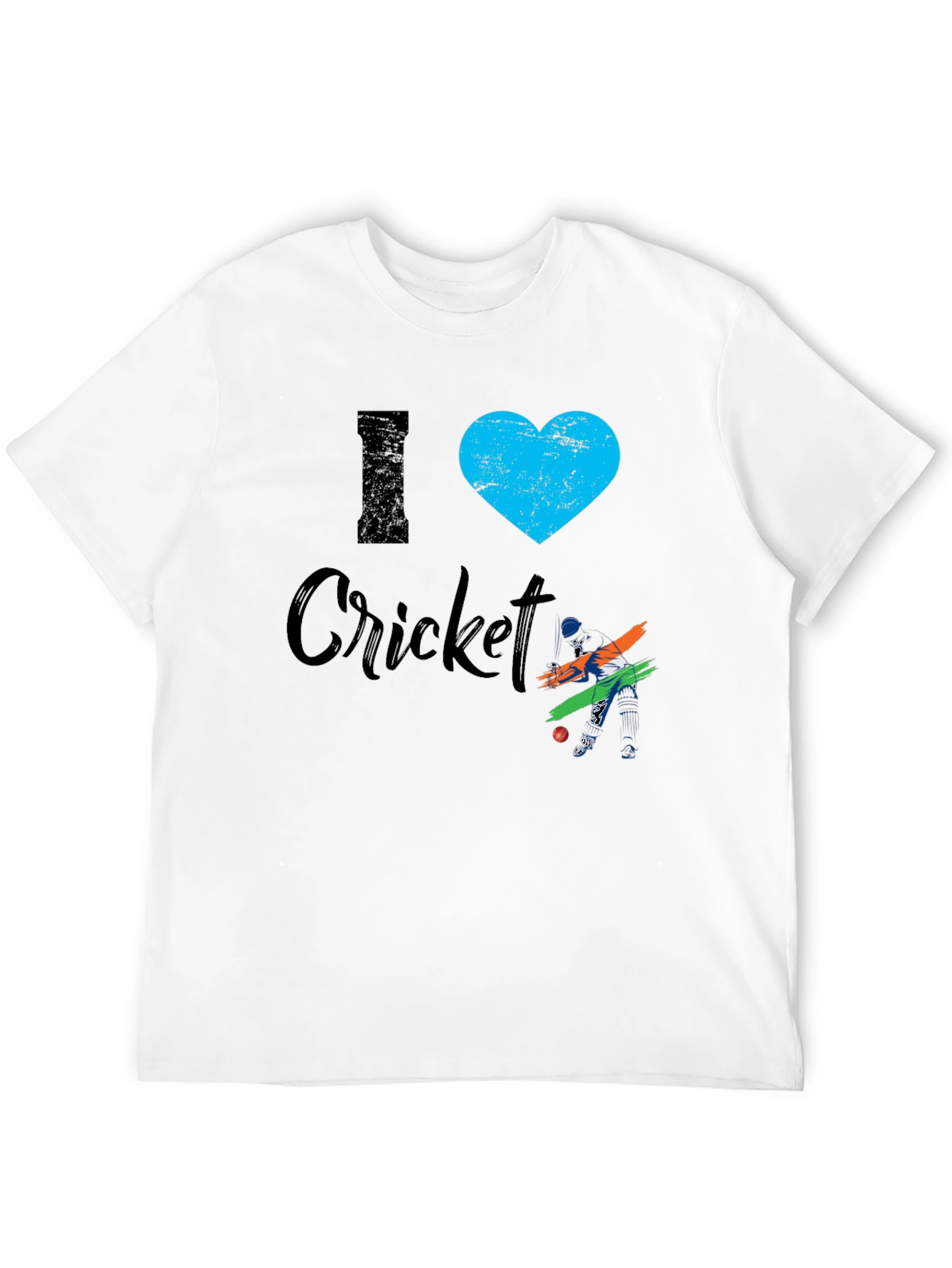 I Heart Cricket Black T-Shirt