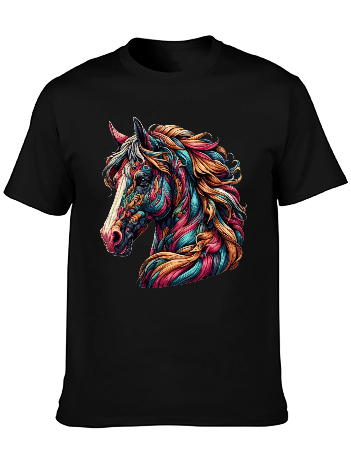 Horse Graphic Tee - Vibrant Artistic Design