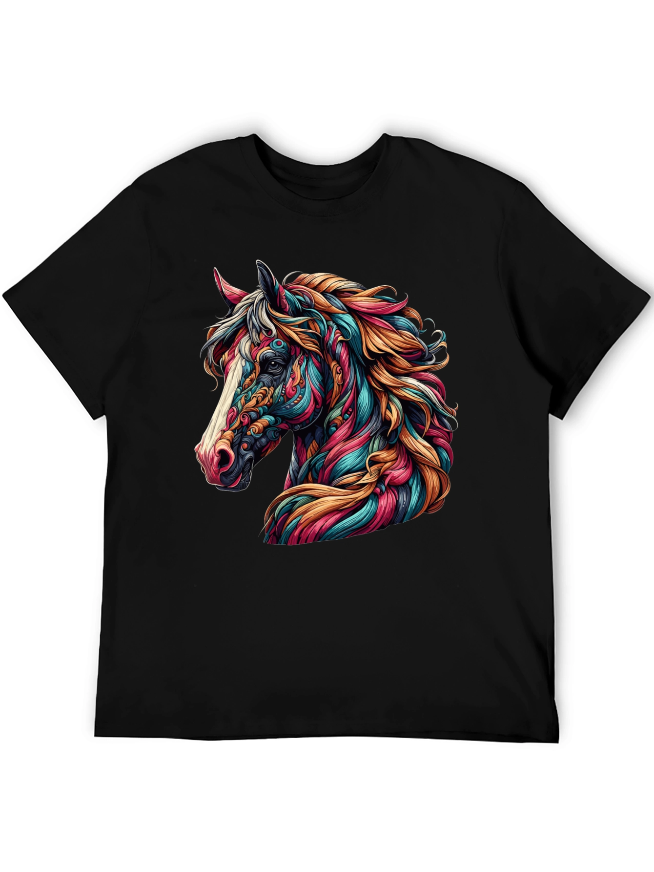 Horse Graphic Tee - Vibrant Artistic Design