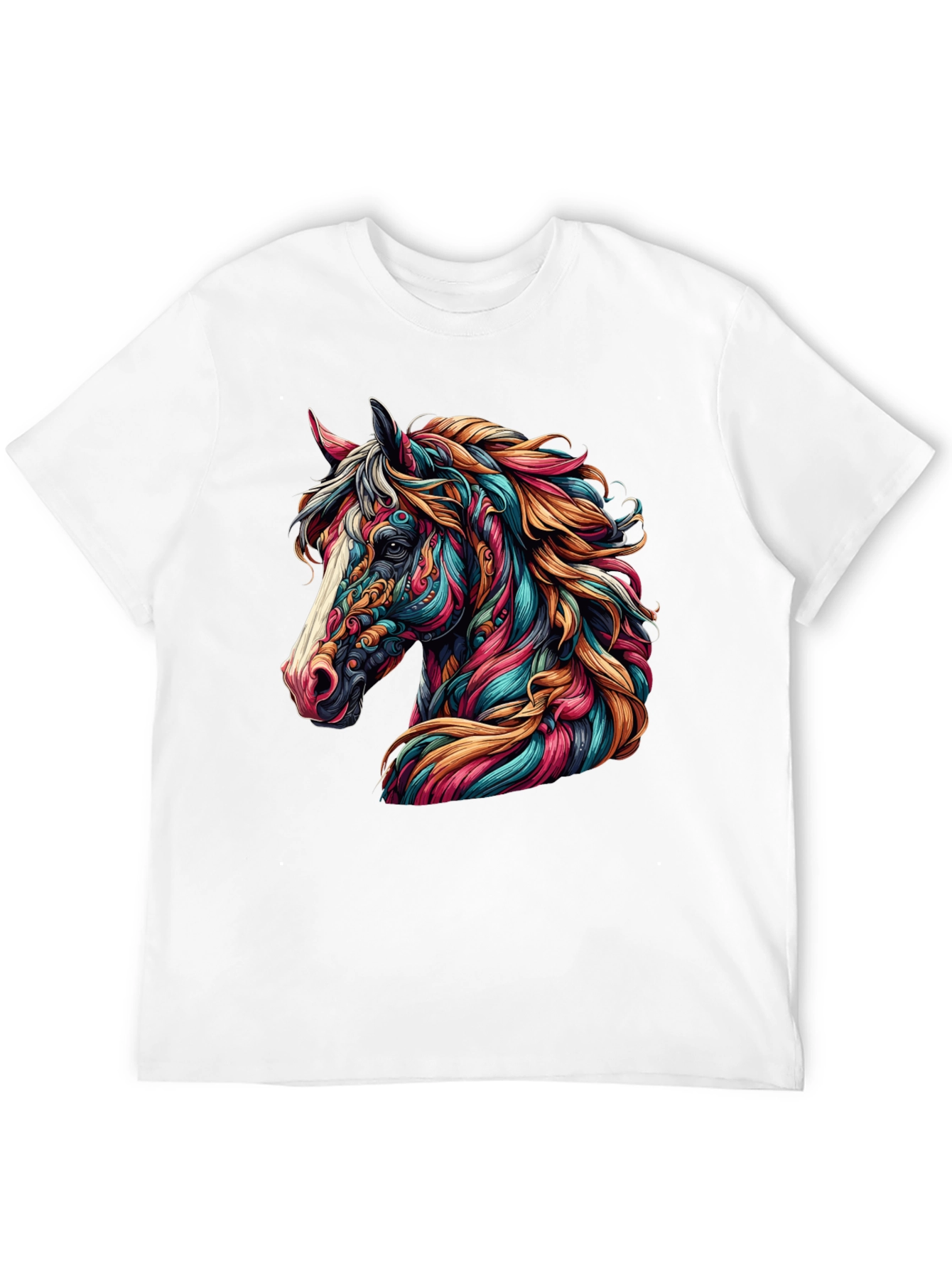 Horse Graphic Tee - Vibrant Artistic Design