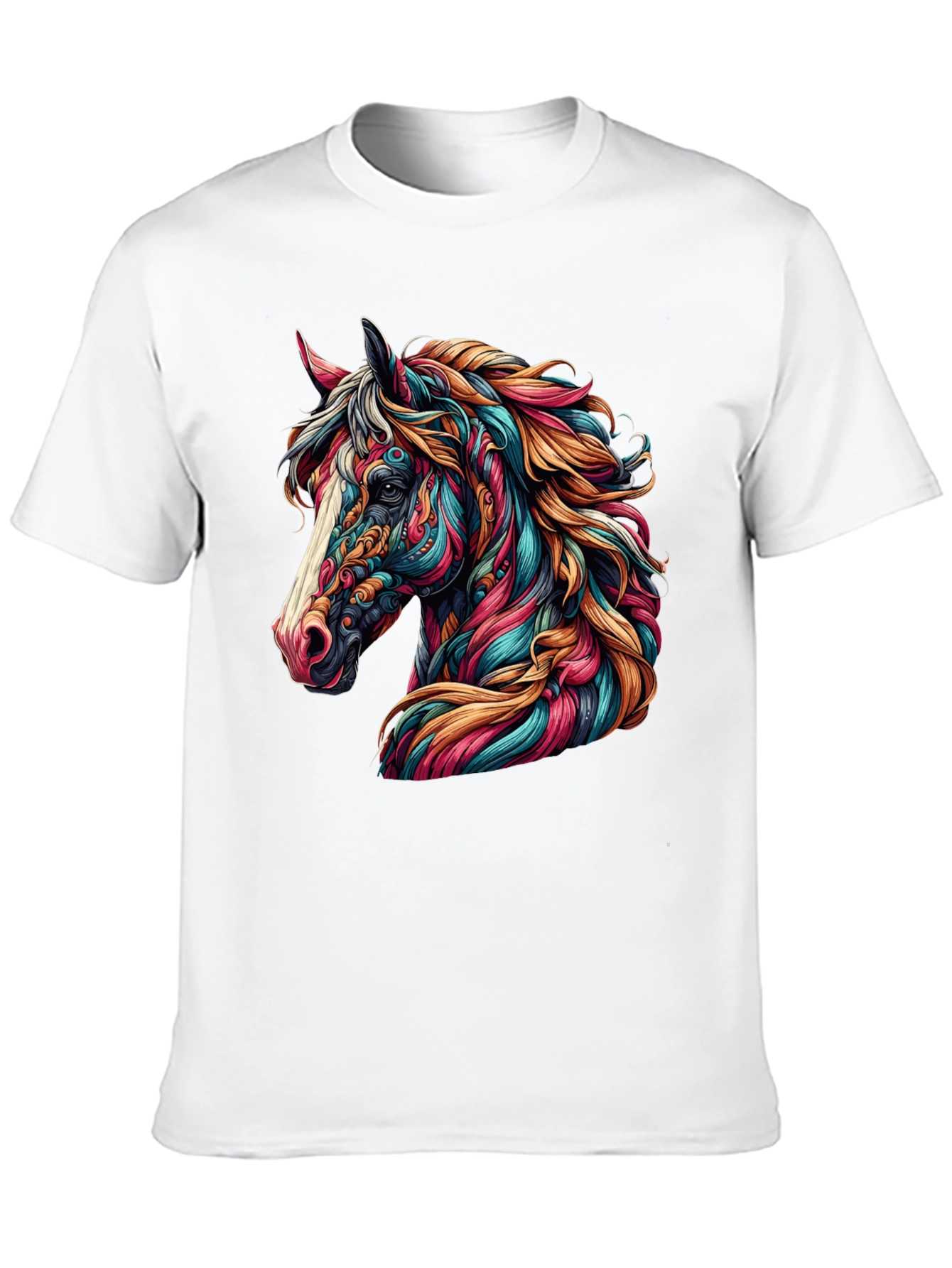 Horse Graphic Tee - Vibrant Artistic Design