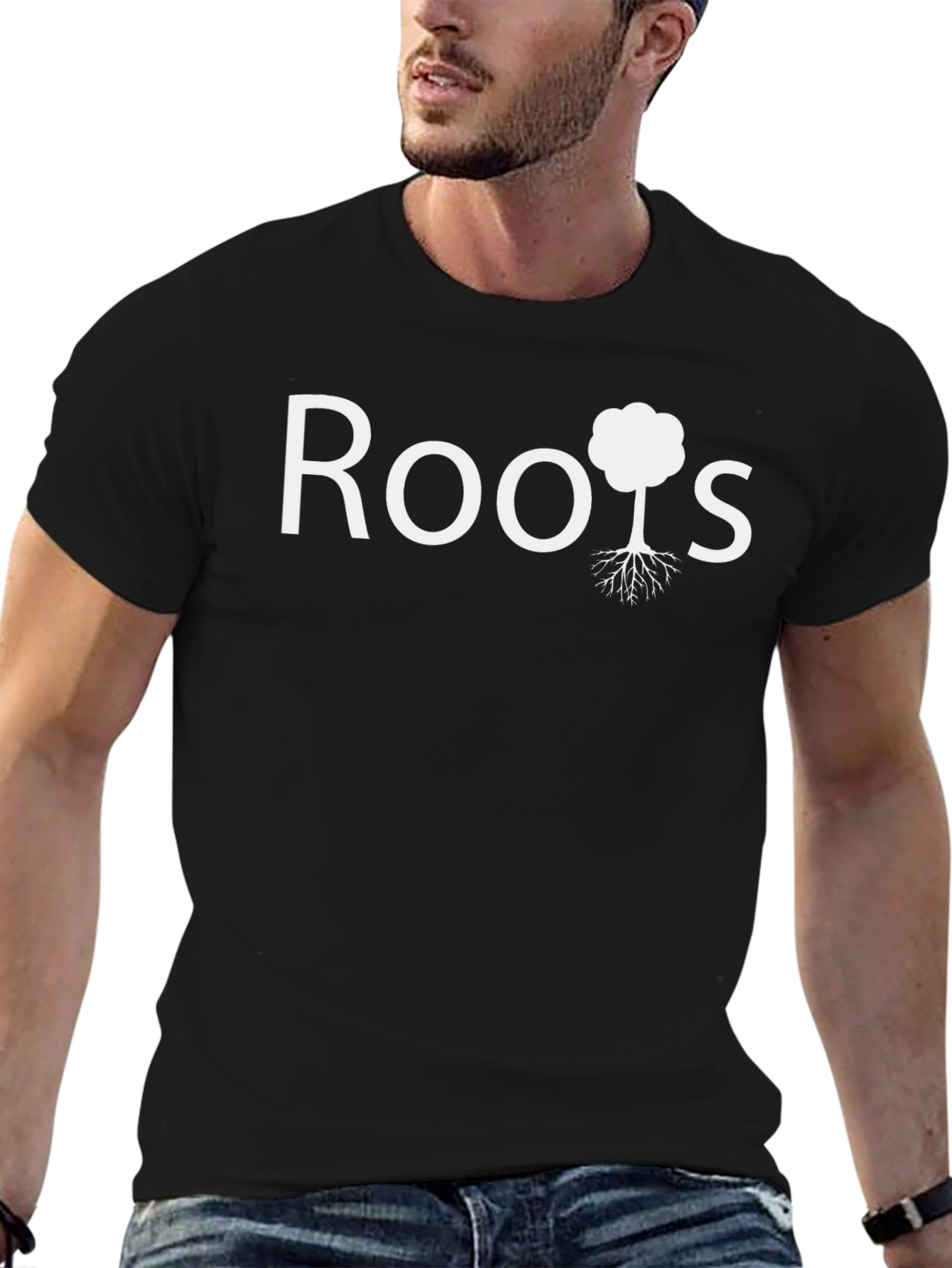 Roots Tree Graphic T-Shirt - Casual Cotton Tee