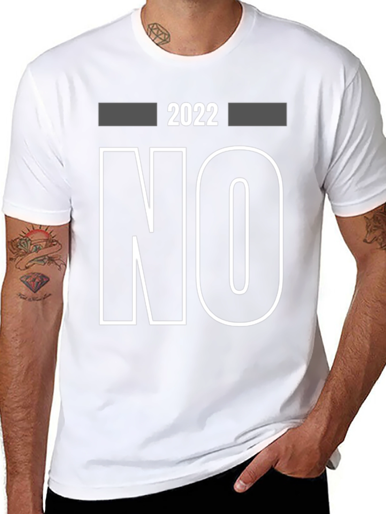 2022 No Graphic Print T-Shirt