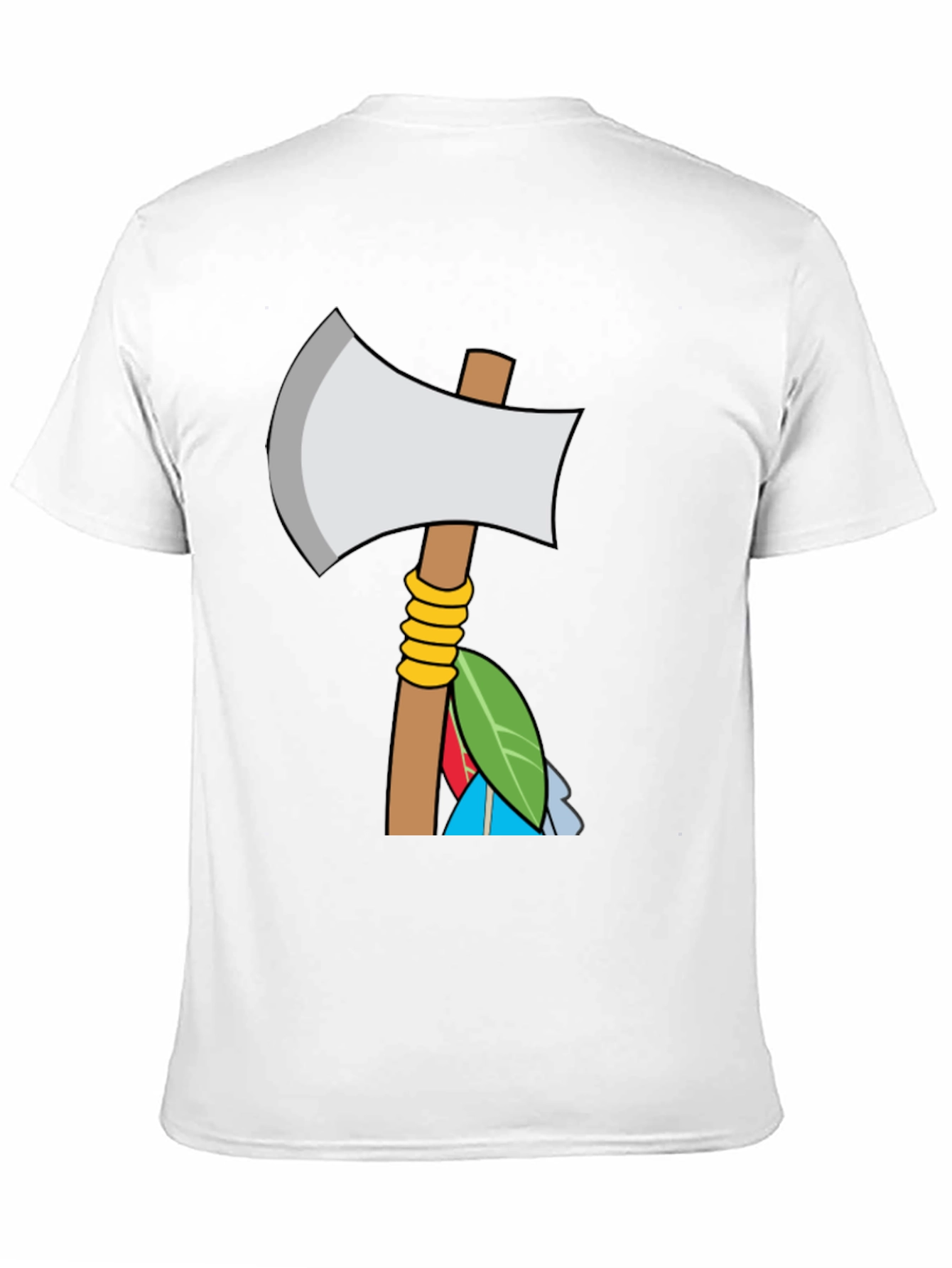 Axe & Feathers Graphic Tee - Black Cotton Blend