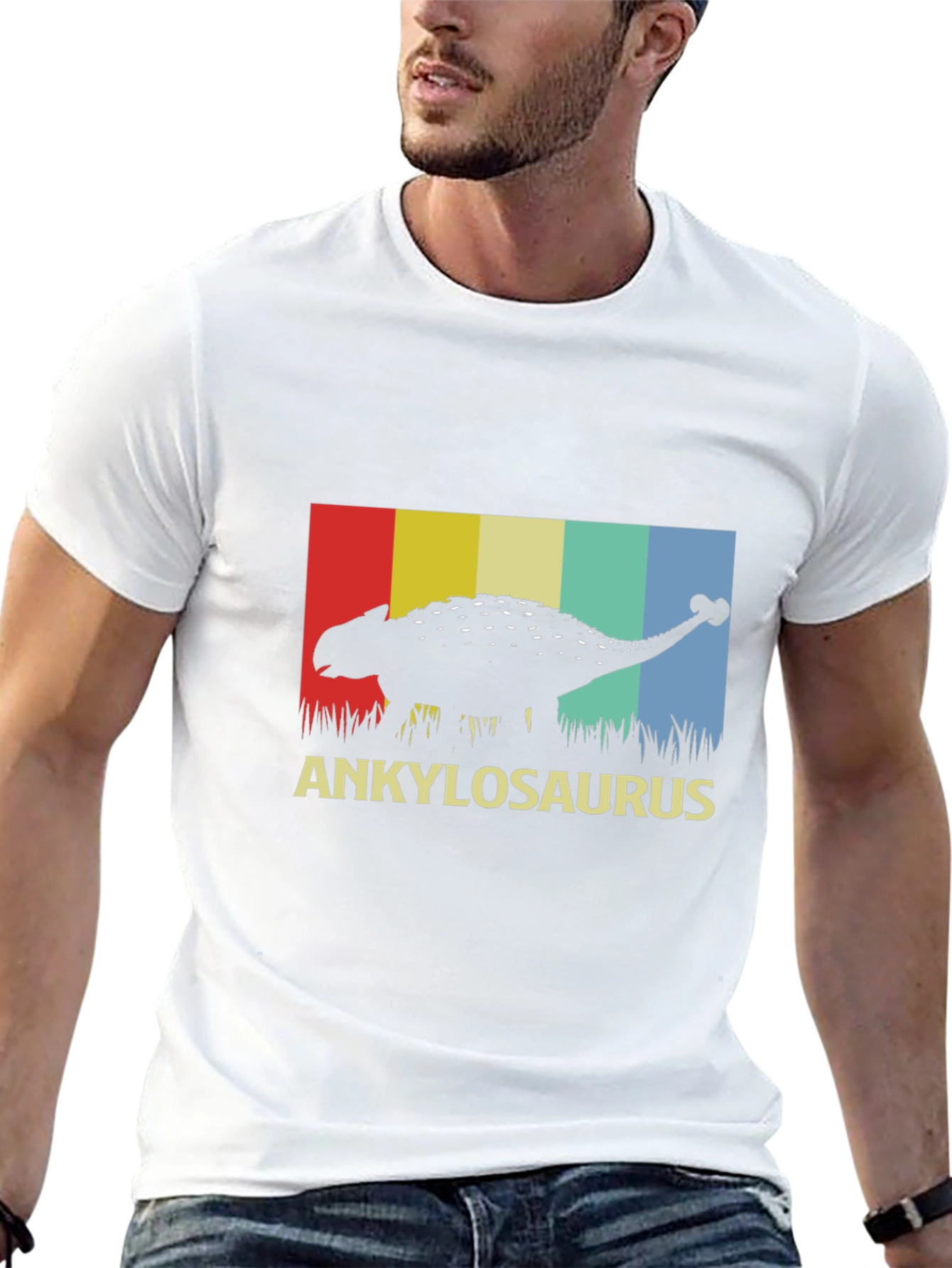Ankylosaurus Dinosaur Graphic Tee - Retro Style T-Shirt