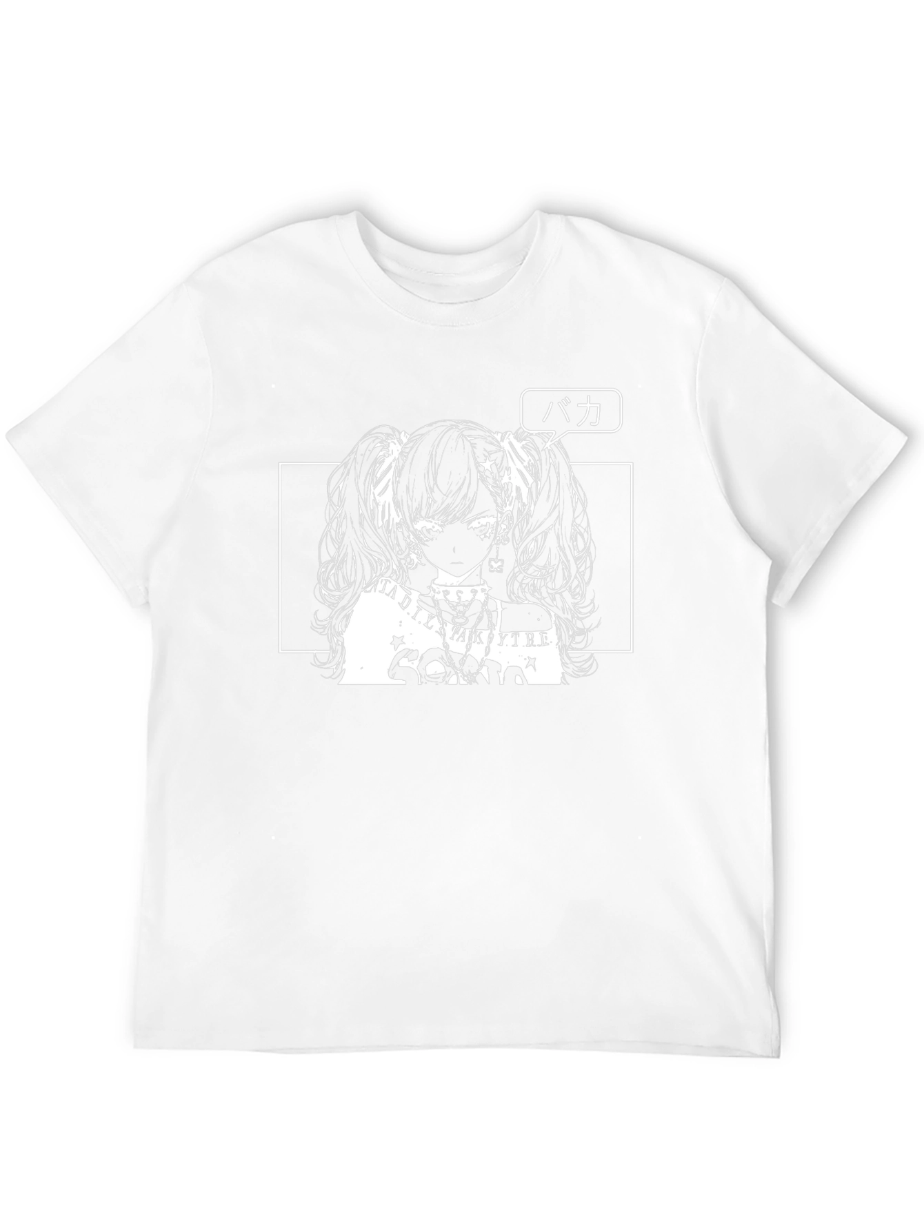 Anime Girl Graphic Tee - Black Cotton Shirt