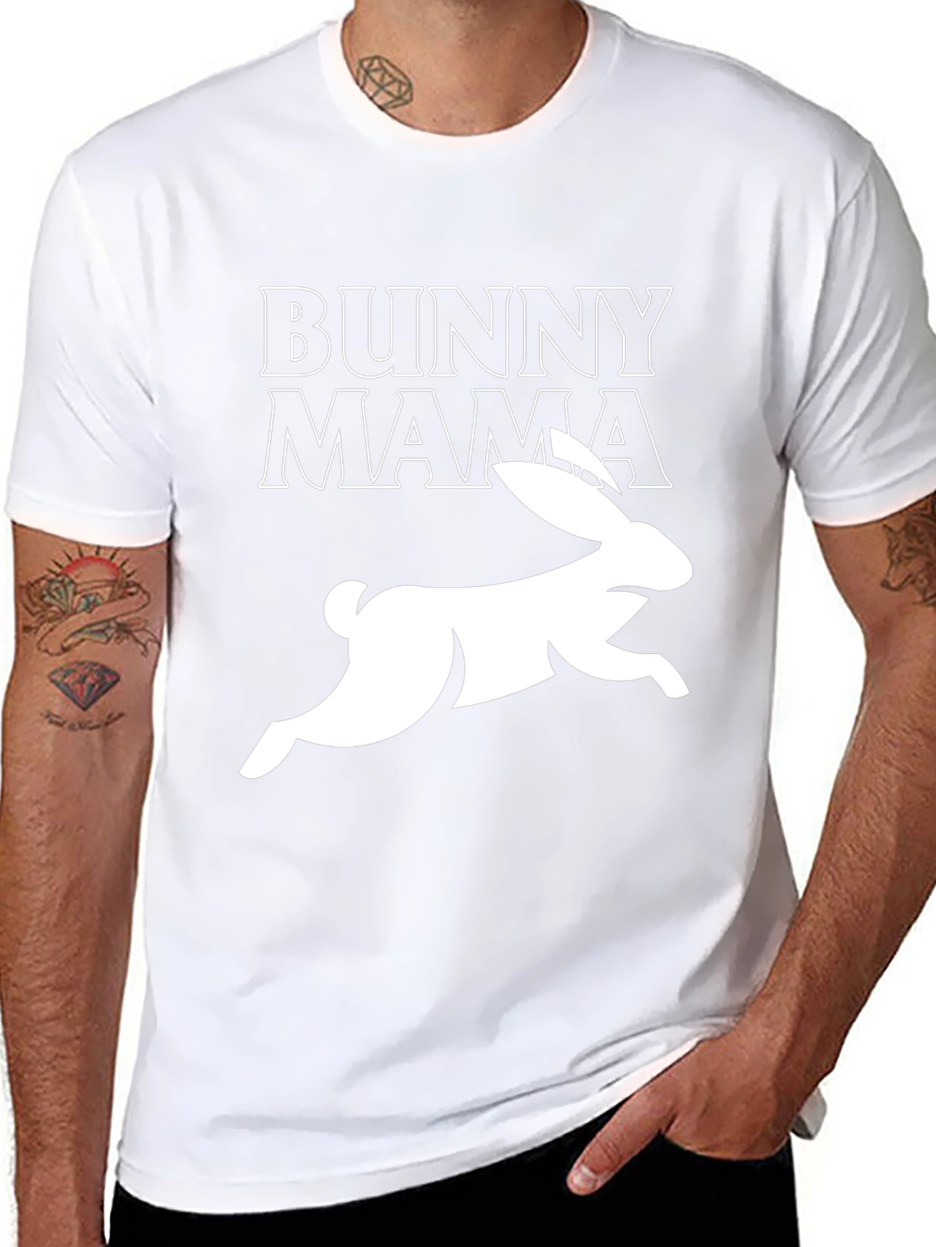 Bunny Mama Graphic T-Shirt - Easter Spring Cute