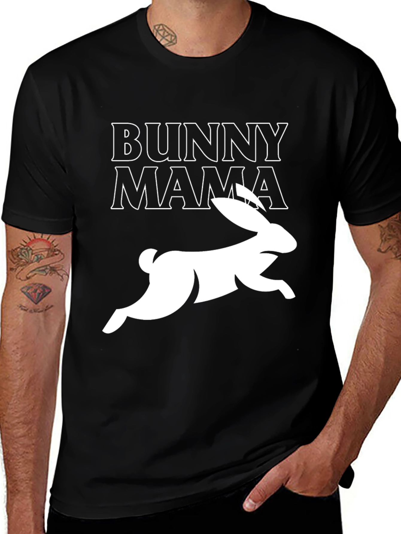 Bunny Mama Graphic T-Shirt - Easter Spring Cute