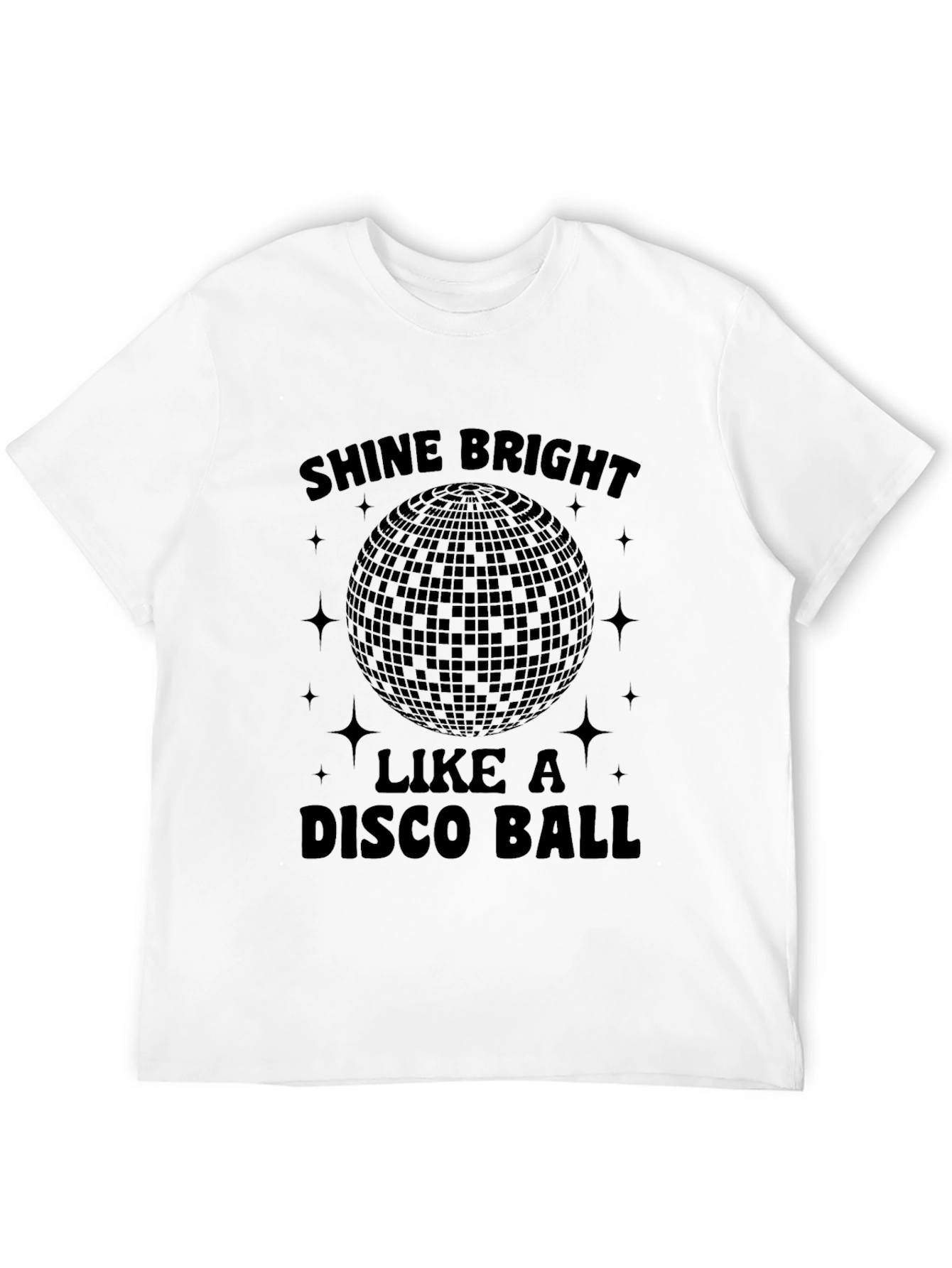 Shine Bright Disco Ball Graphic T-Shirt