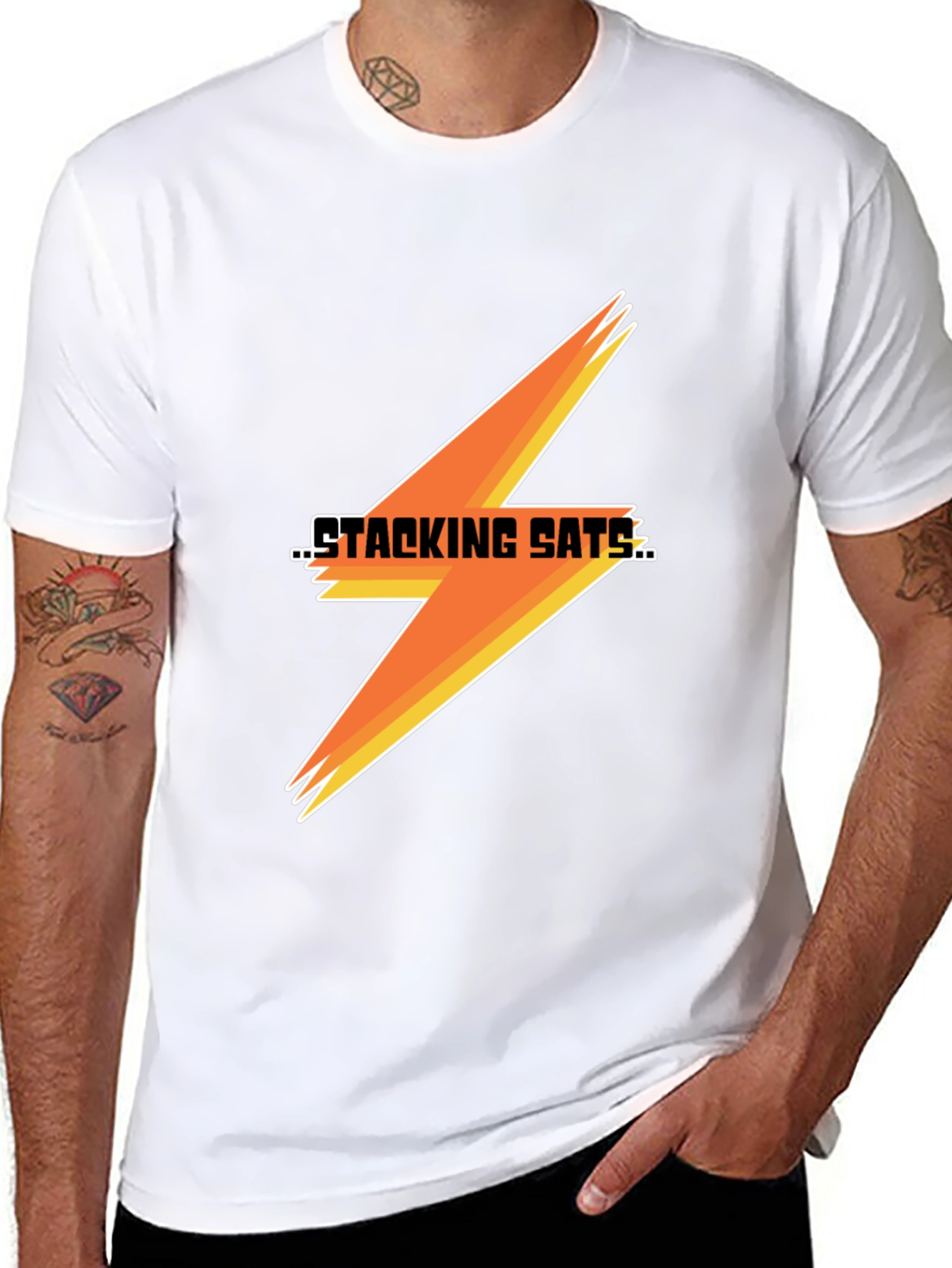 Stacking Sats Graphic Tee - Bitcoin Inspired