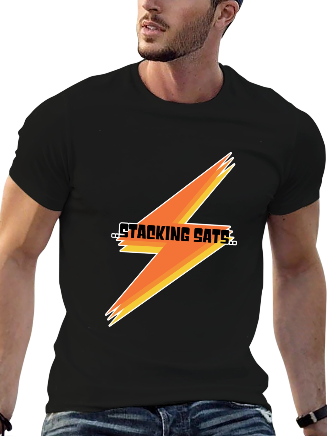 Stacking Sats Graphic Tee - Bitcoin Inspired