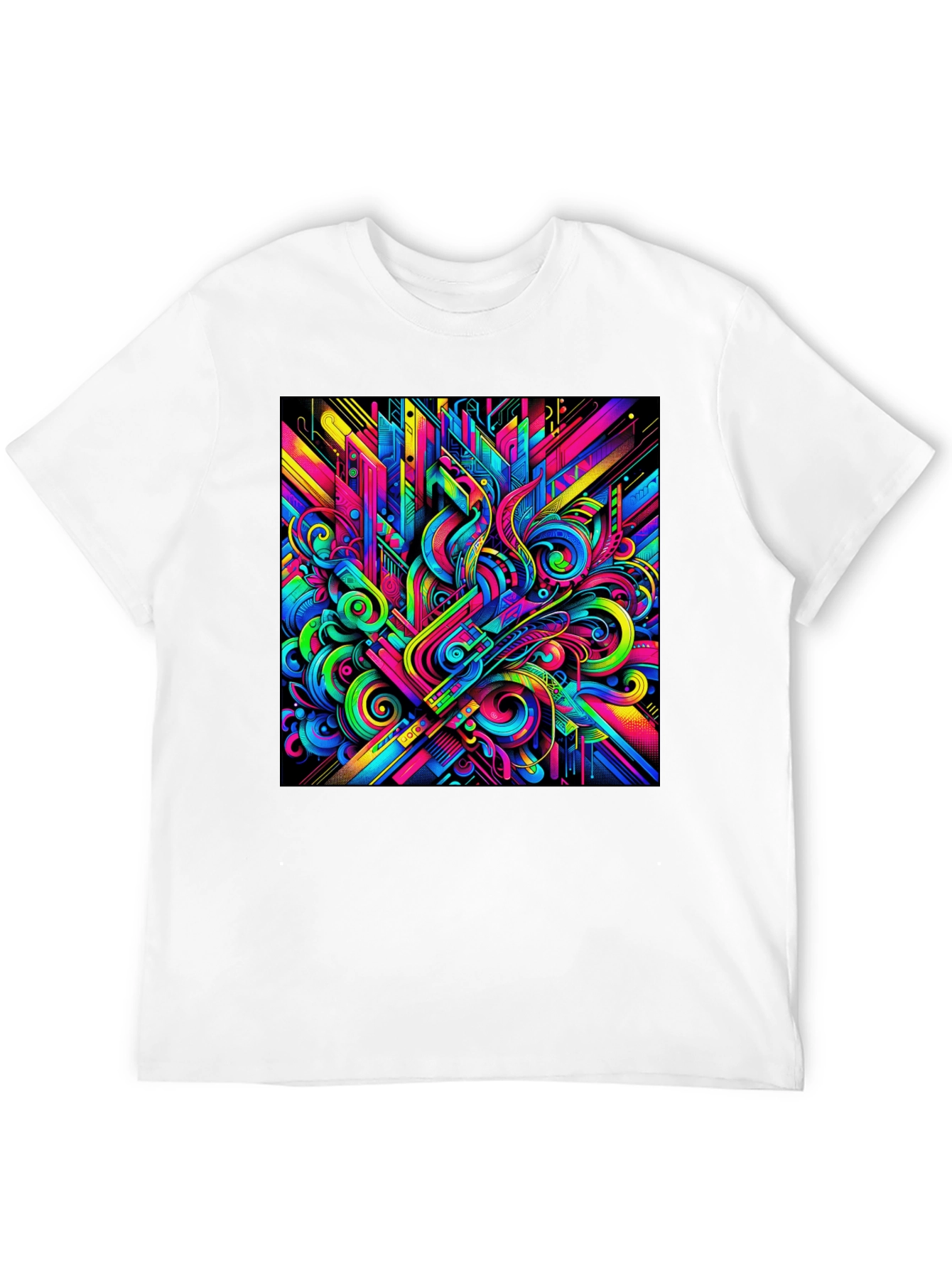 Psychedelic Abstract Art Black T-Shirt