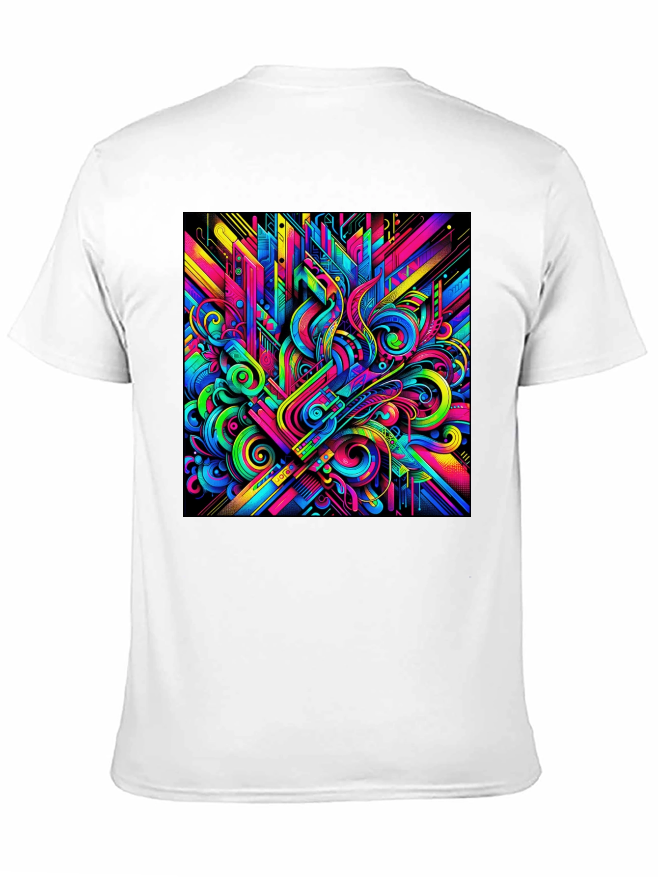 Psychedelic Abstract Art Black T-Shirt