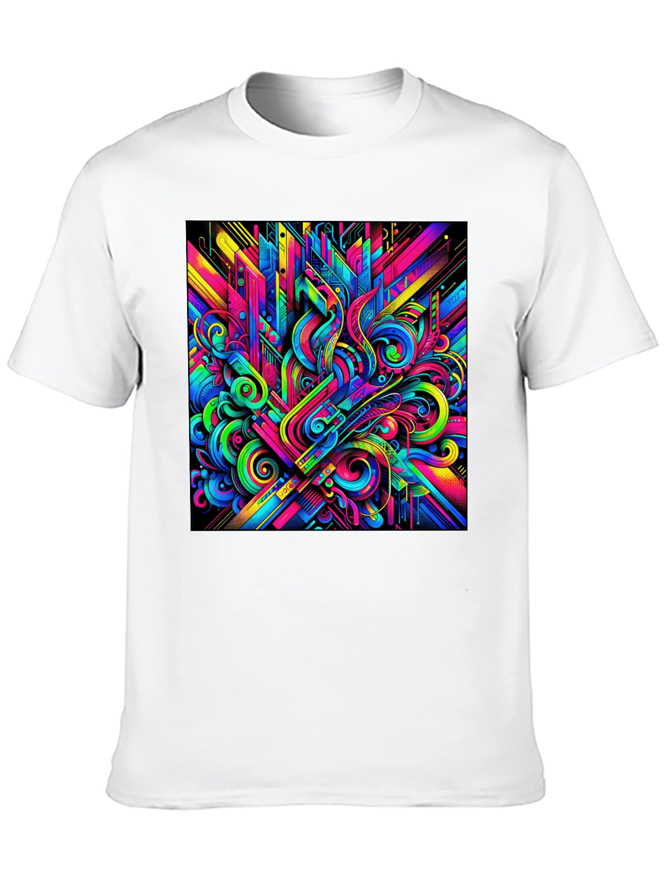 Psychedelic Abstract Art Black T-Shirt