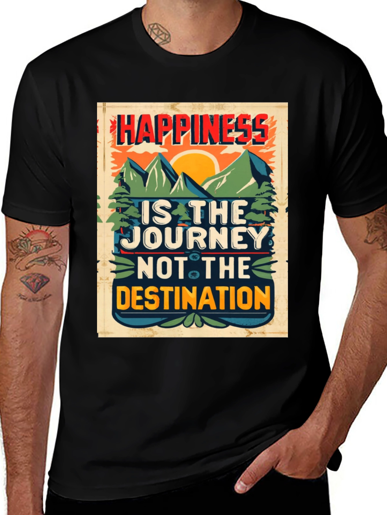 Happiness is the Journey Graphic T-Shirt