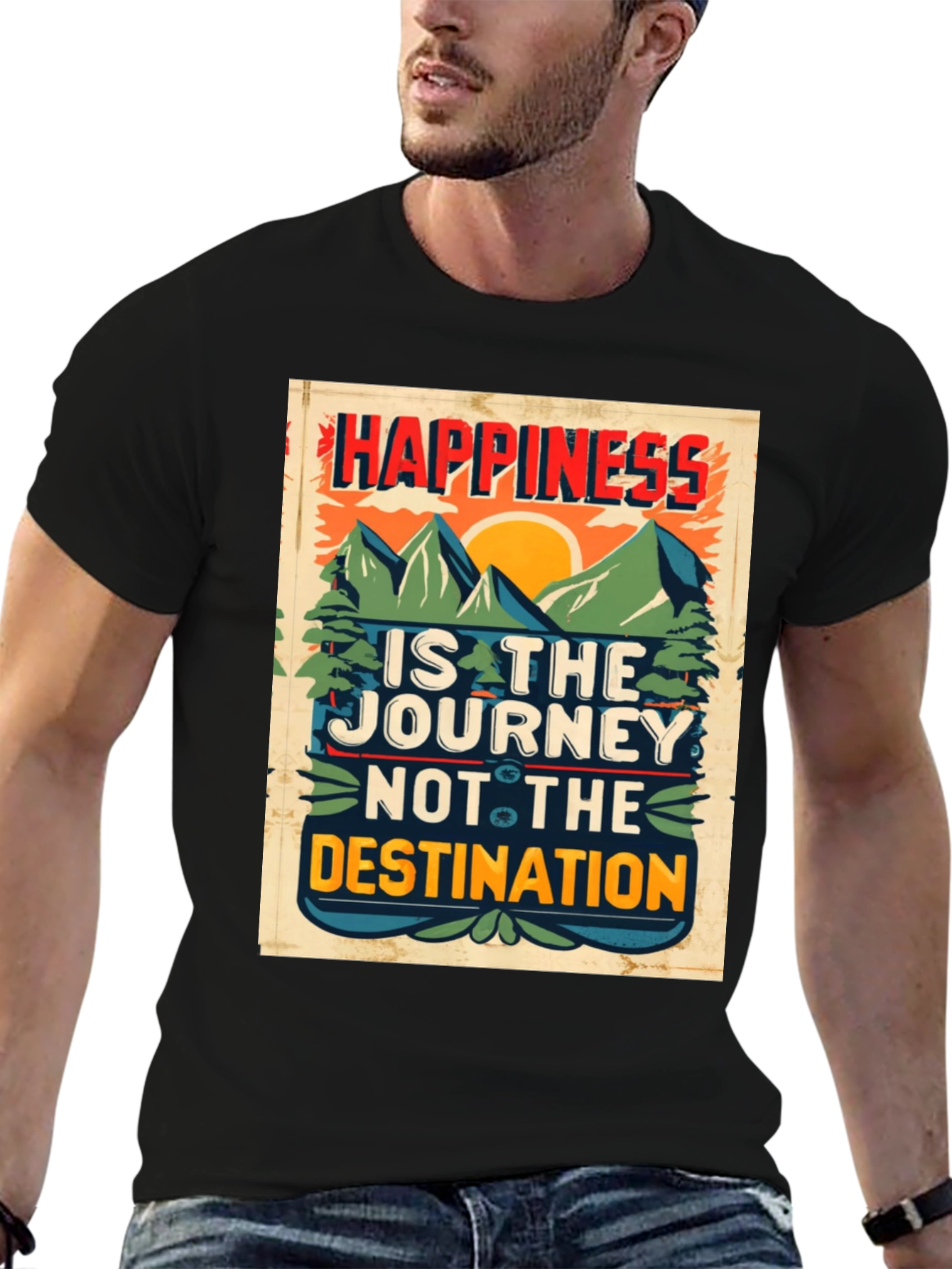 Happiness is the Journey Graphic T-Shirt