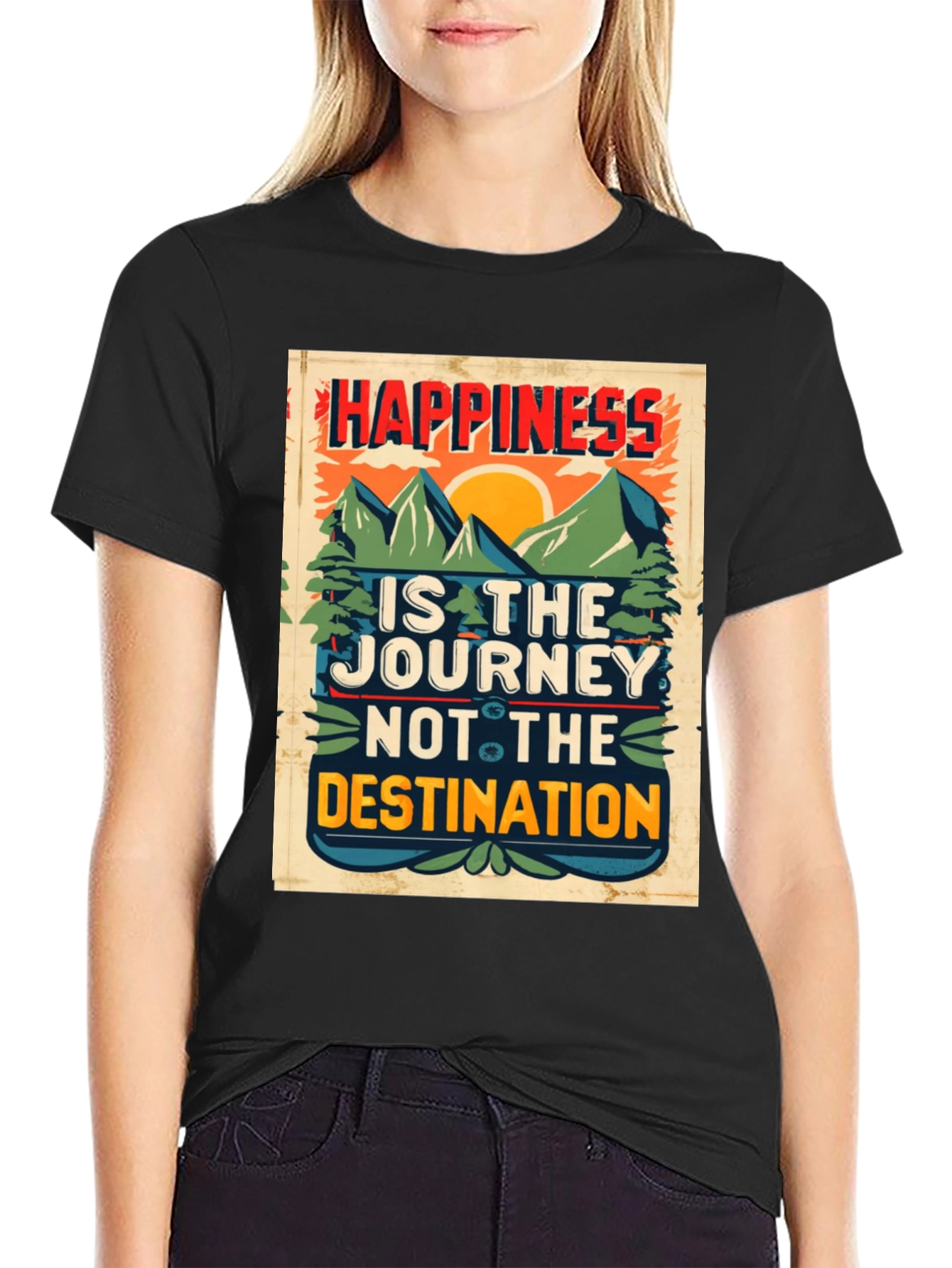 Happiness is the Journey Graphic T-Shirt