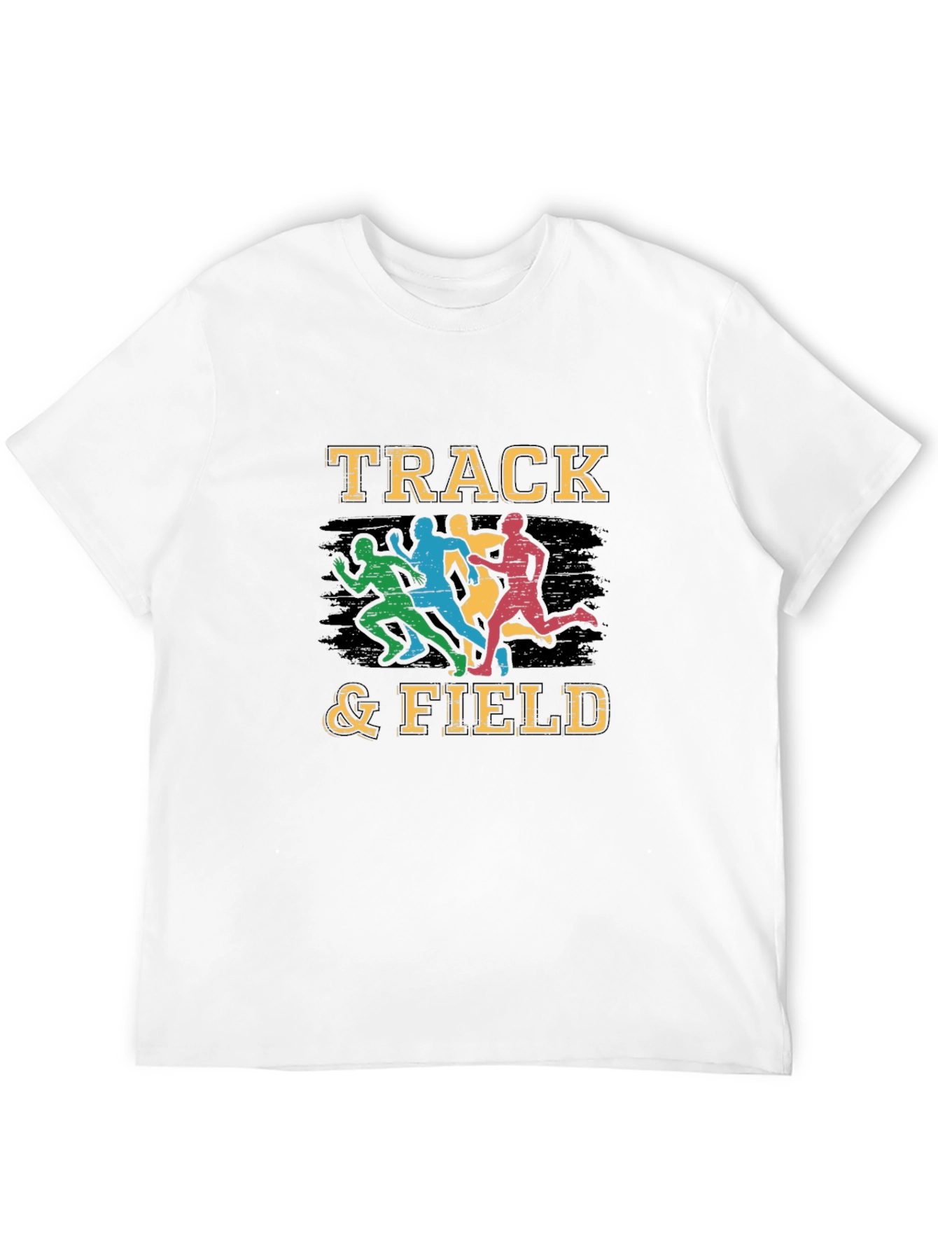 Track & Field Graphic T-Shirt - Runner Silhouette Design