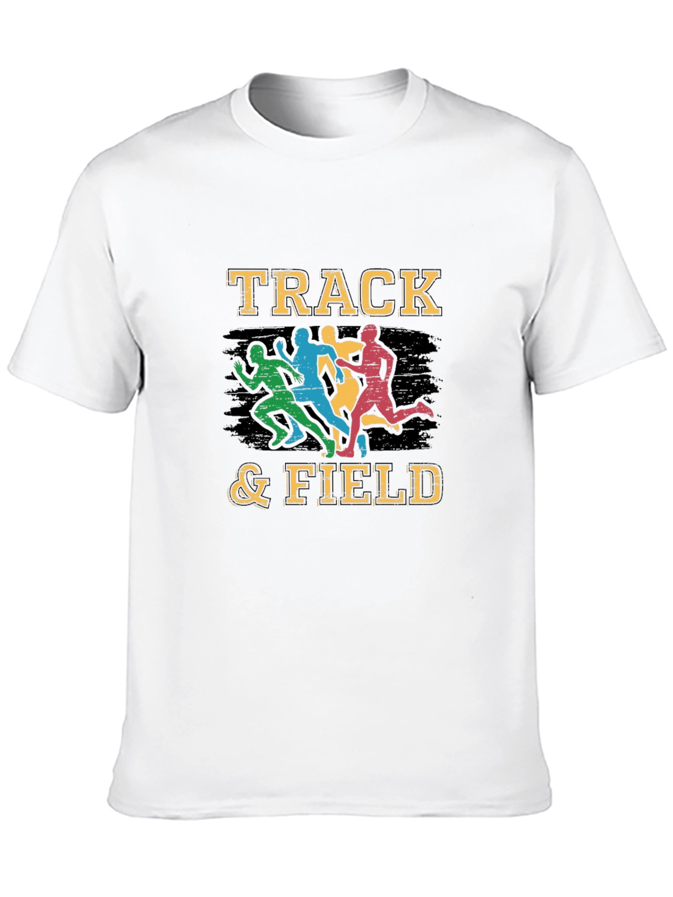 Track & Field Graphic T-Shirt - Runner Silhouette Design