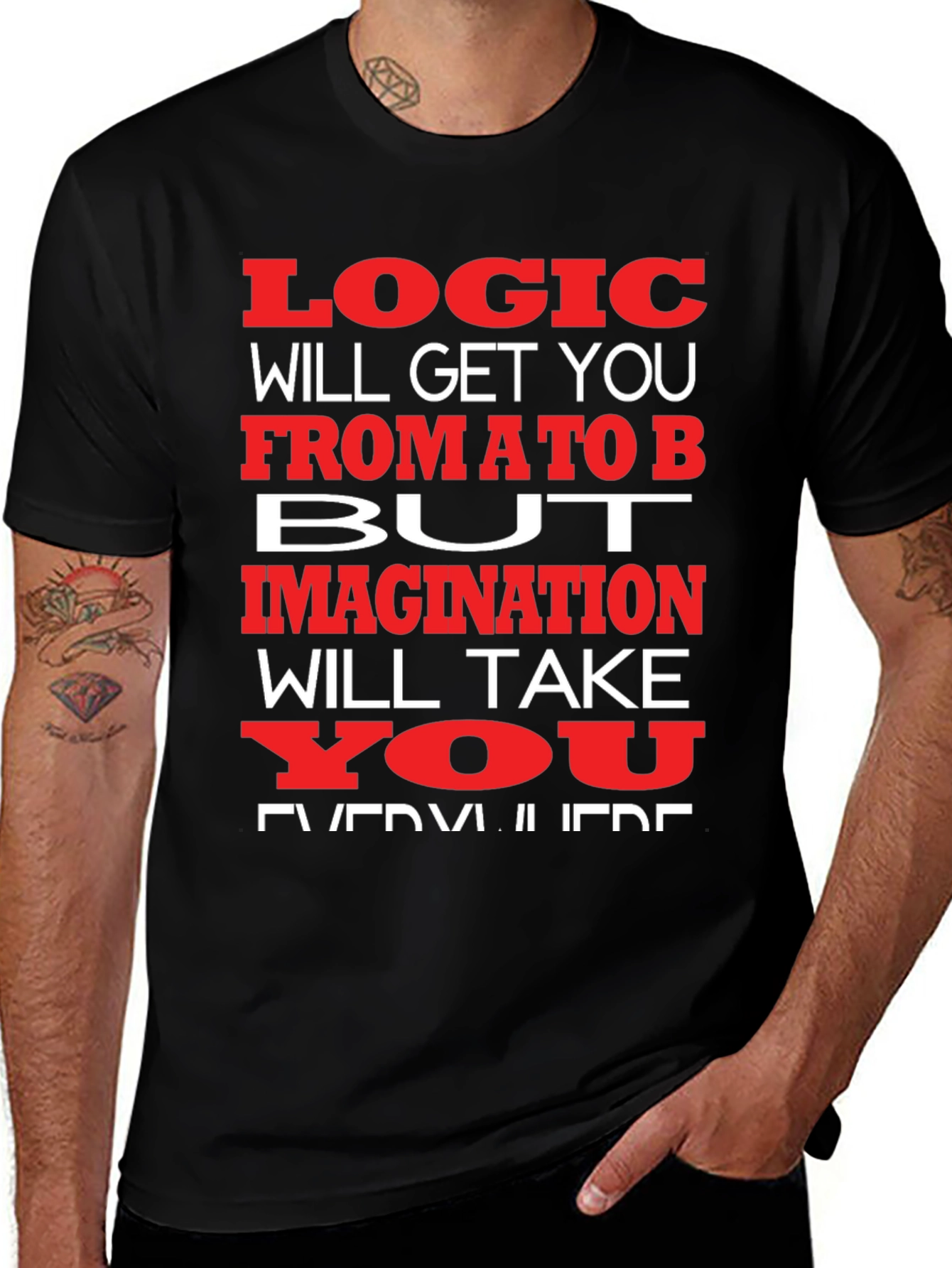 Logic vs. Imagination Graphic T-Shirt