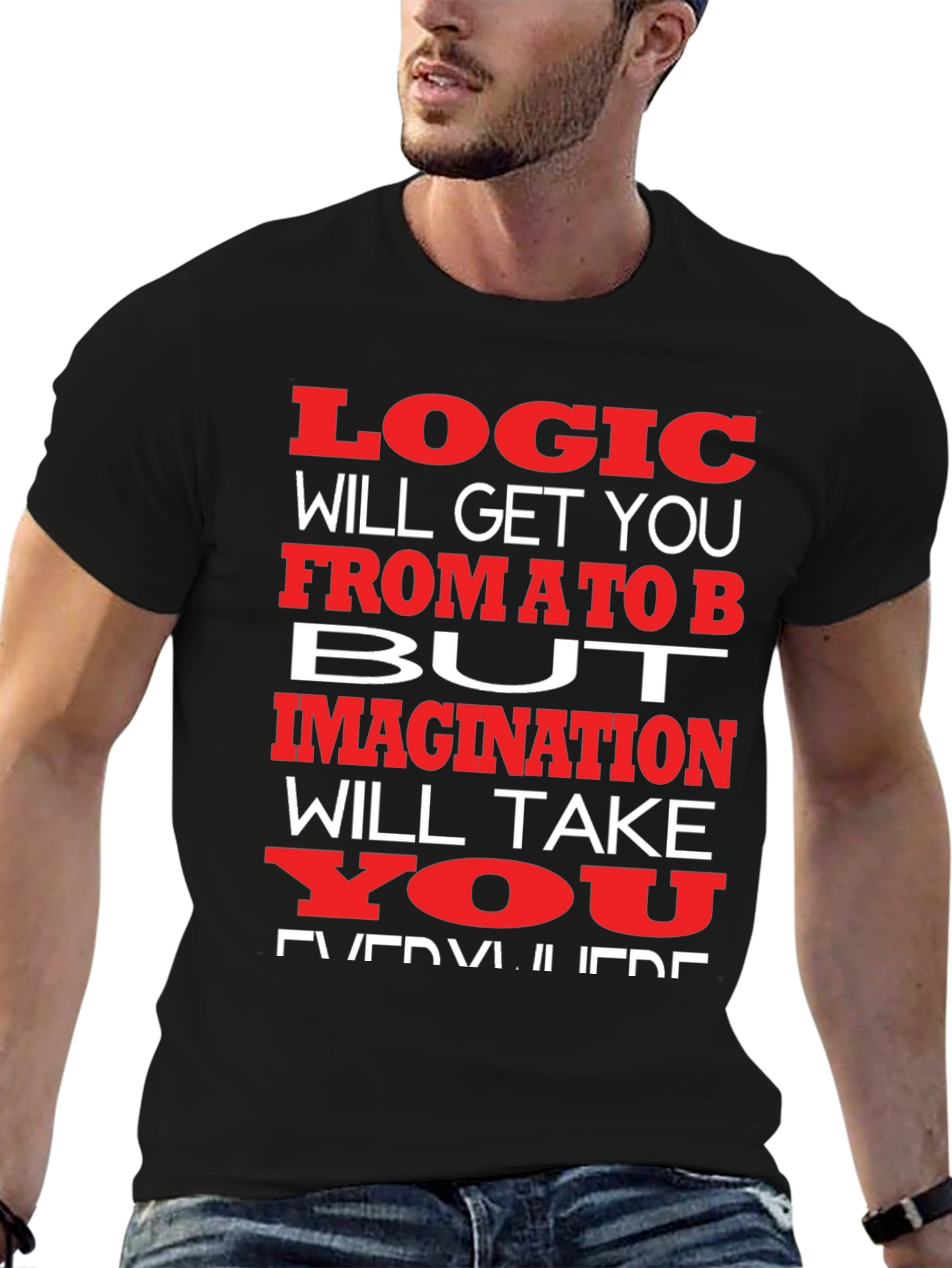 Logic vs. Imagination Graphic T-Shirt