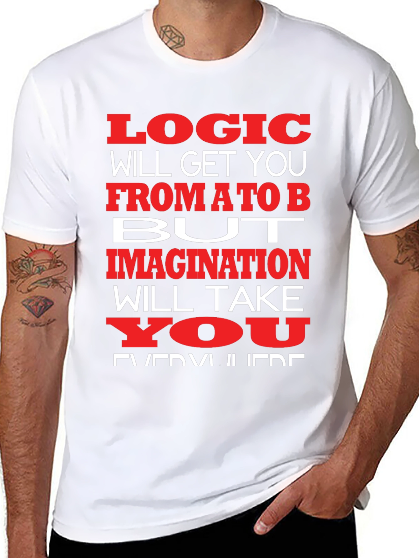 Logic vs. Imagination Graphic T-Shirt