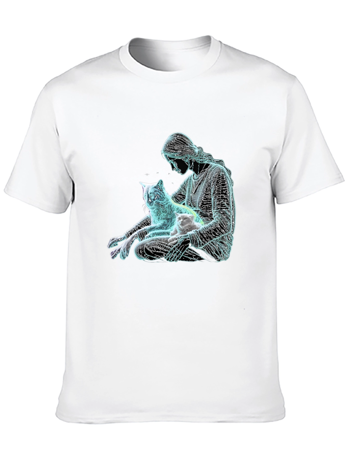 Cat Lover Graphic Tee - Relaxed Fit Black T-Shirt
