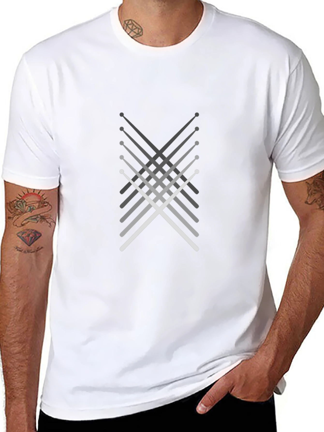Drumsticks Graphic Black T-Shirt