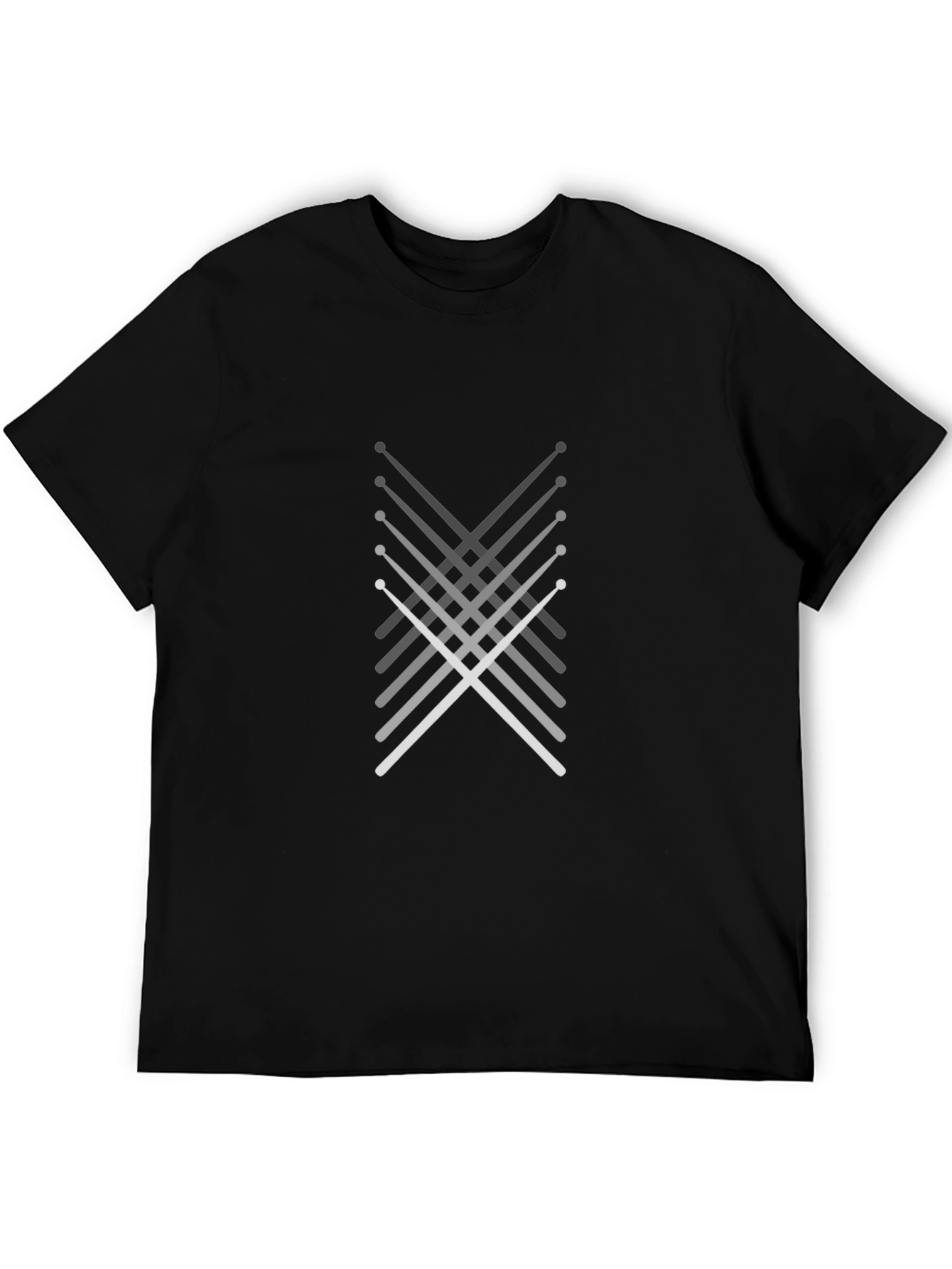 Drumsticks Graphic Black T-Shirt