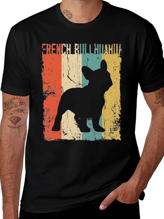 Retro French Bullhuahua Dog T-Shirt