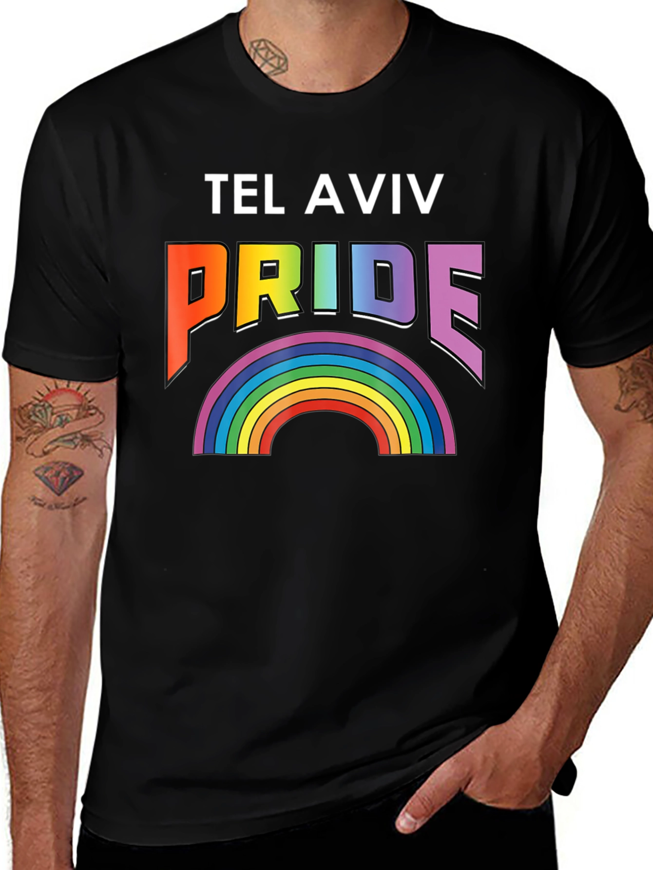 Tel Aviv Pride Rainbow Graphic T-Shirt