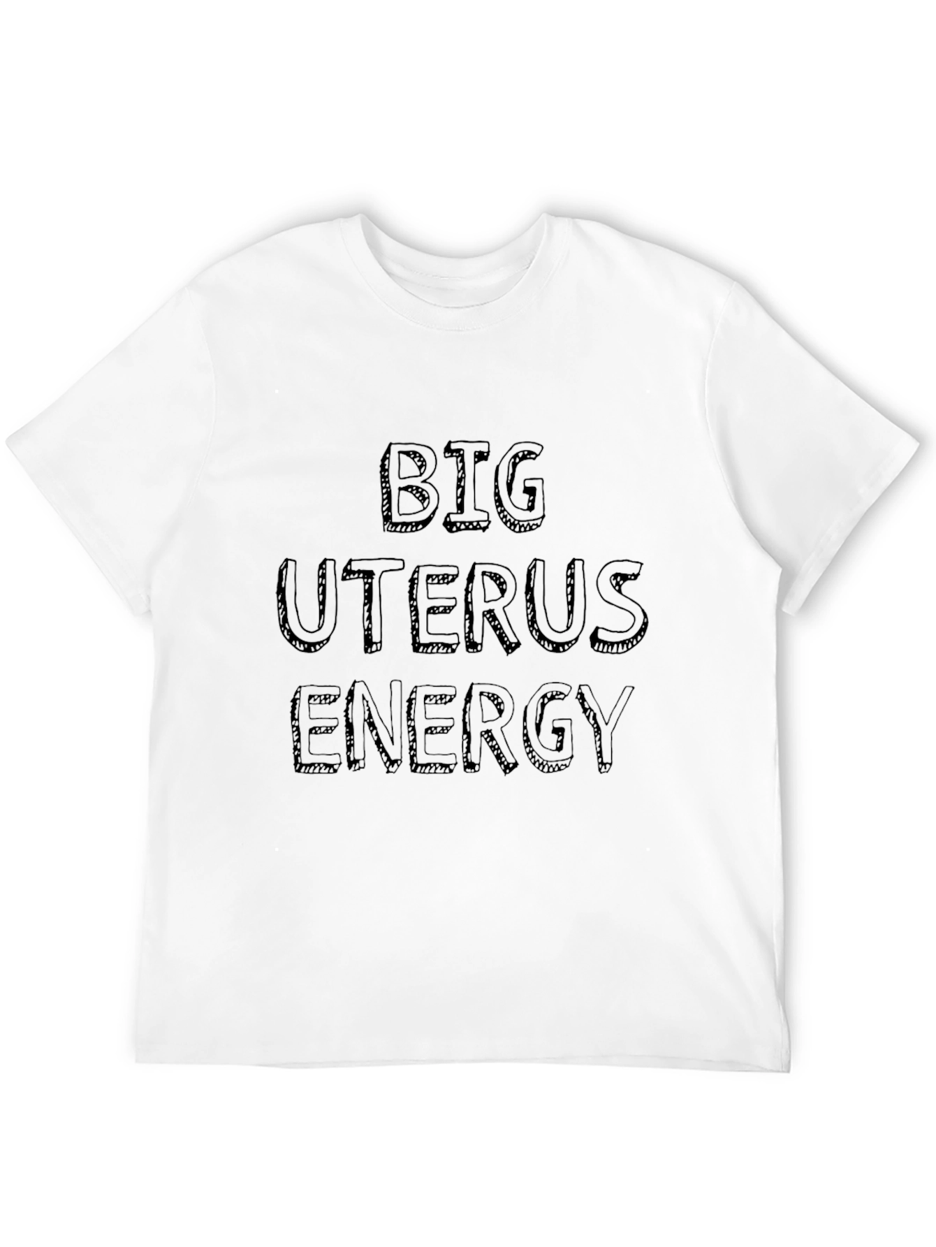 Big Uterus Energy Graphic Tee - Black Unisex T-Shirt