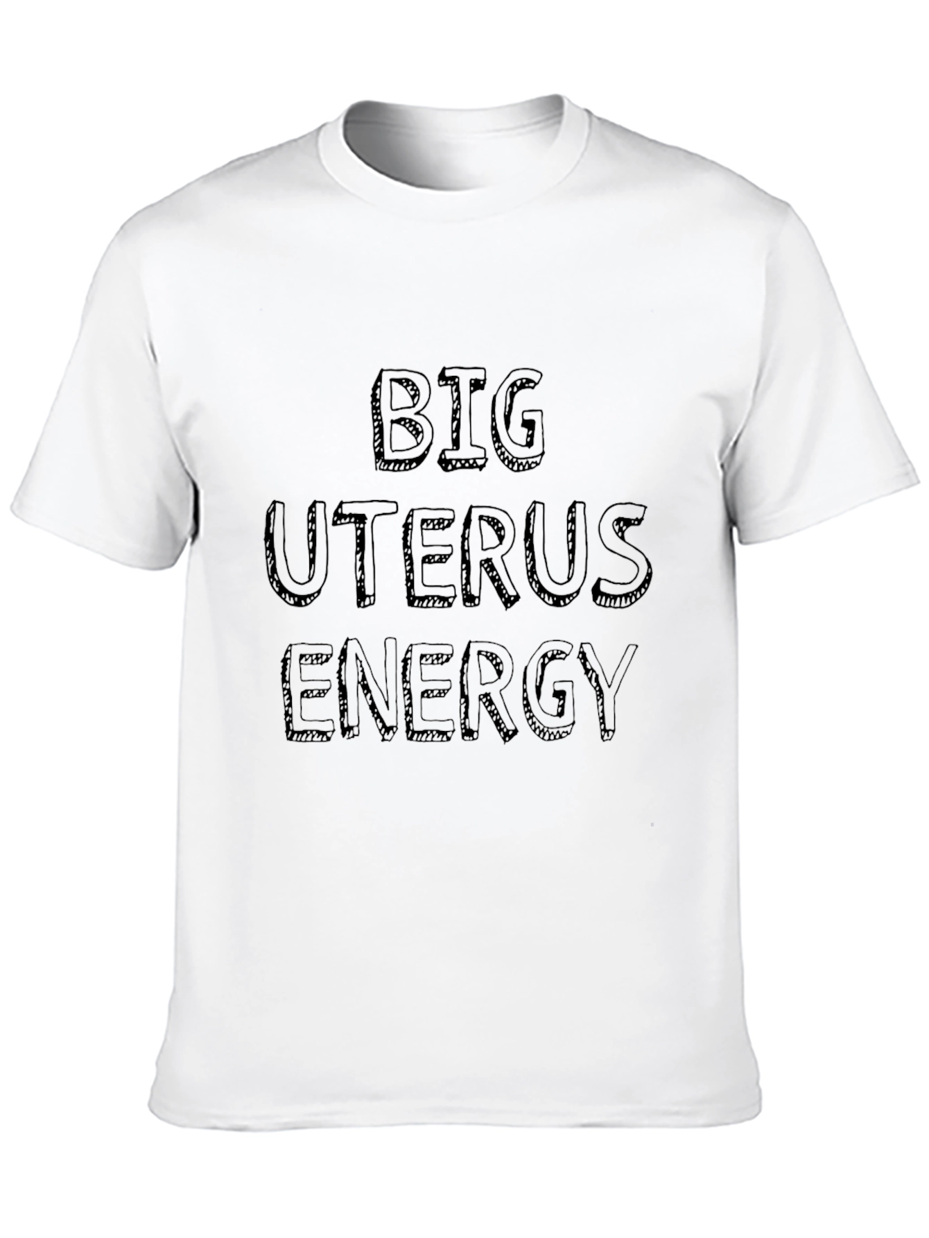 Big Uterus Energy Graphic Tee - Black Unisex T-Shirt
