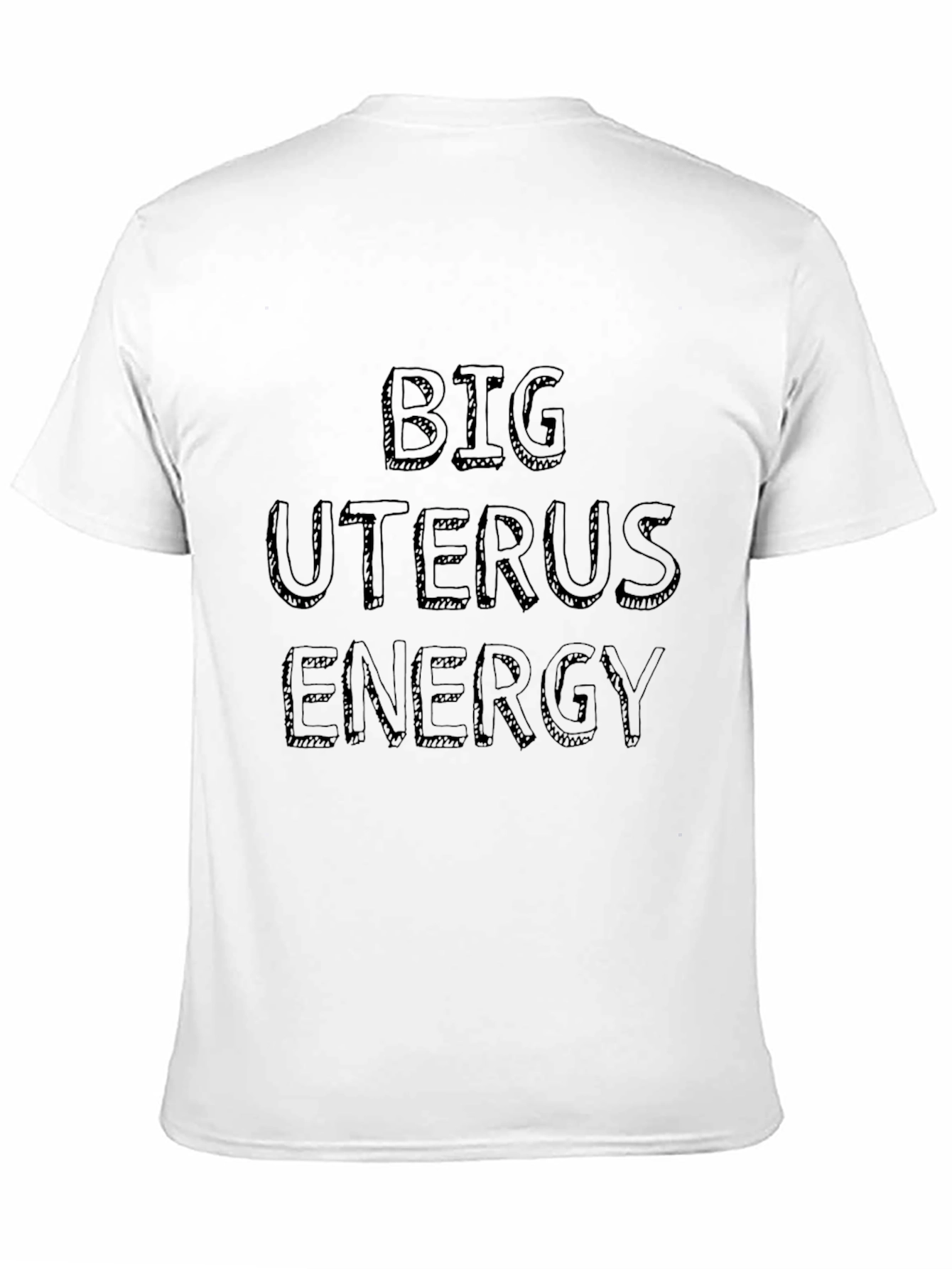 Big Uterus Energy Graphic Tee - Black Unisex T-Shirt