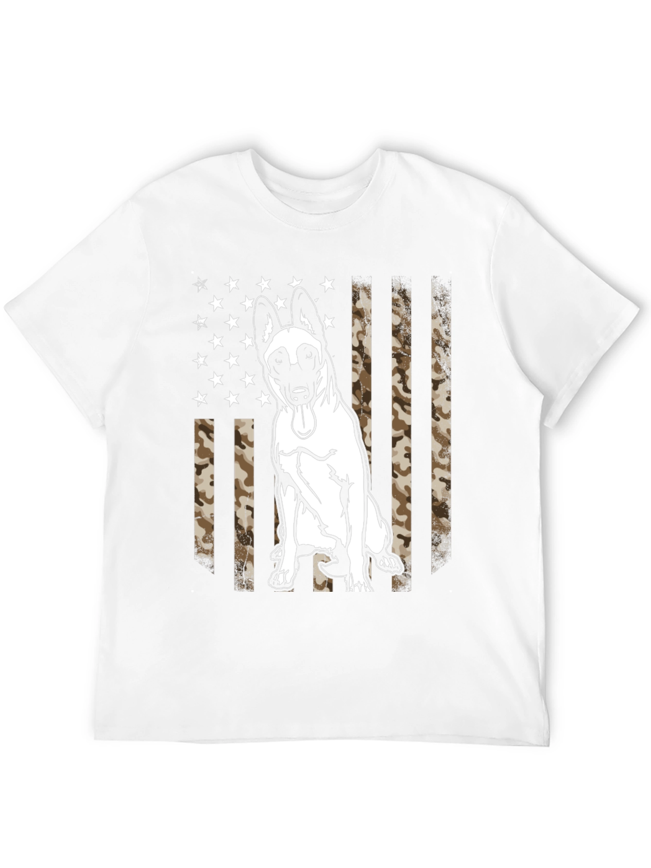 Belgian Malinois American Flag T-Shirt